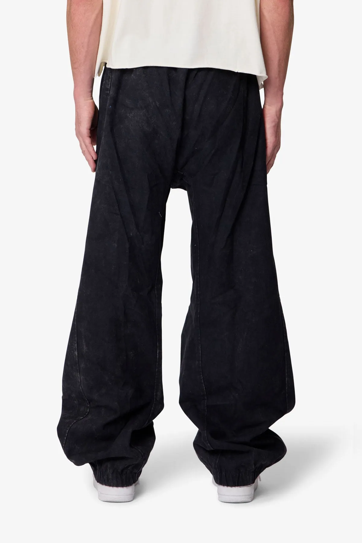 Ultra Baggy Stripe Twill Pants - Black/White sold by MNML product image thumbnail 5