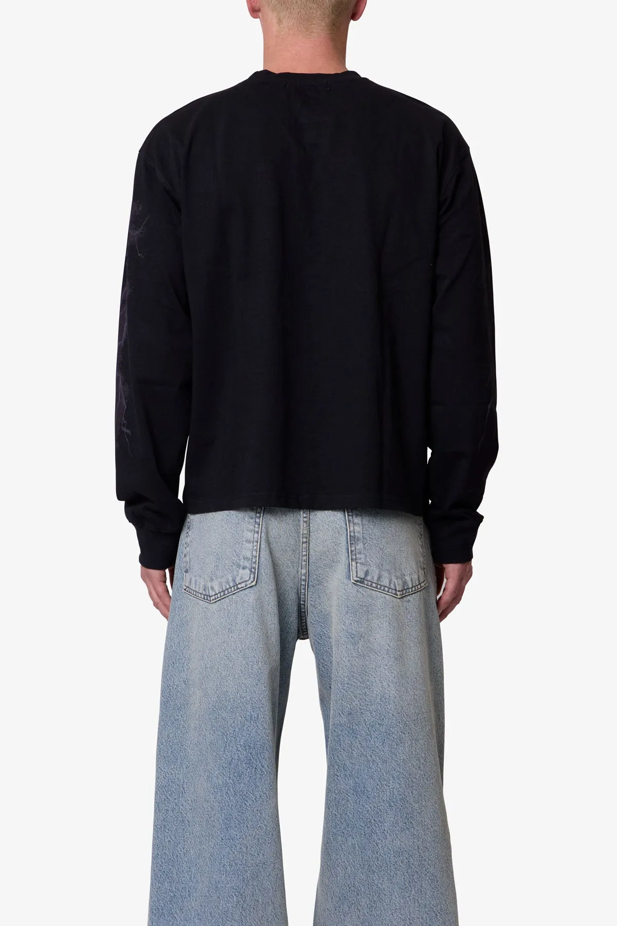 Crossbone L/S Tee - Washed Black sold by MNML product image thumbnail 4