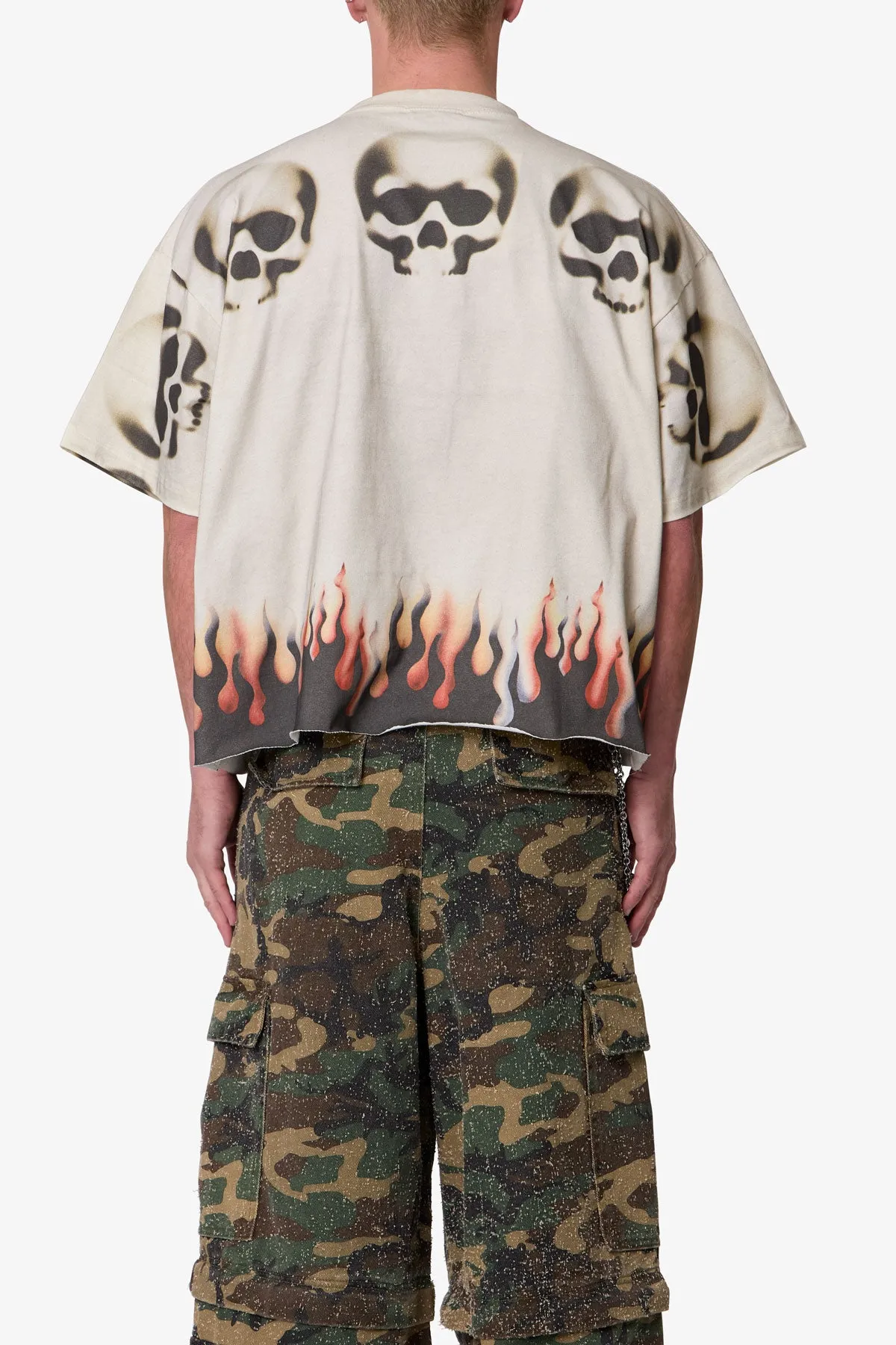 Flame Skull Tee - Off White sold by MNML product image thumbnail 5