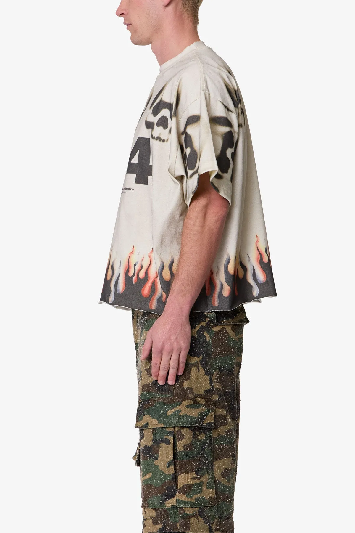 Flame Skull Tee - Off White sold by MNML product image thumbnail 4