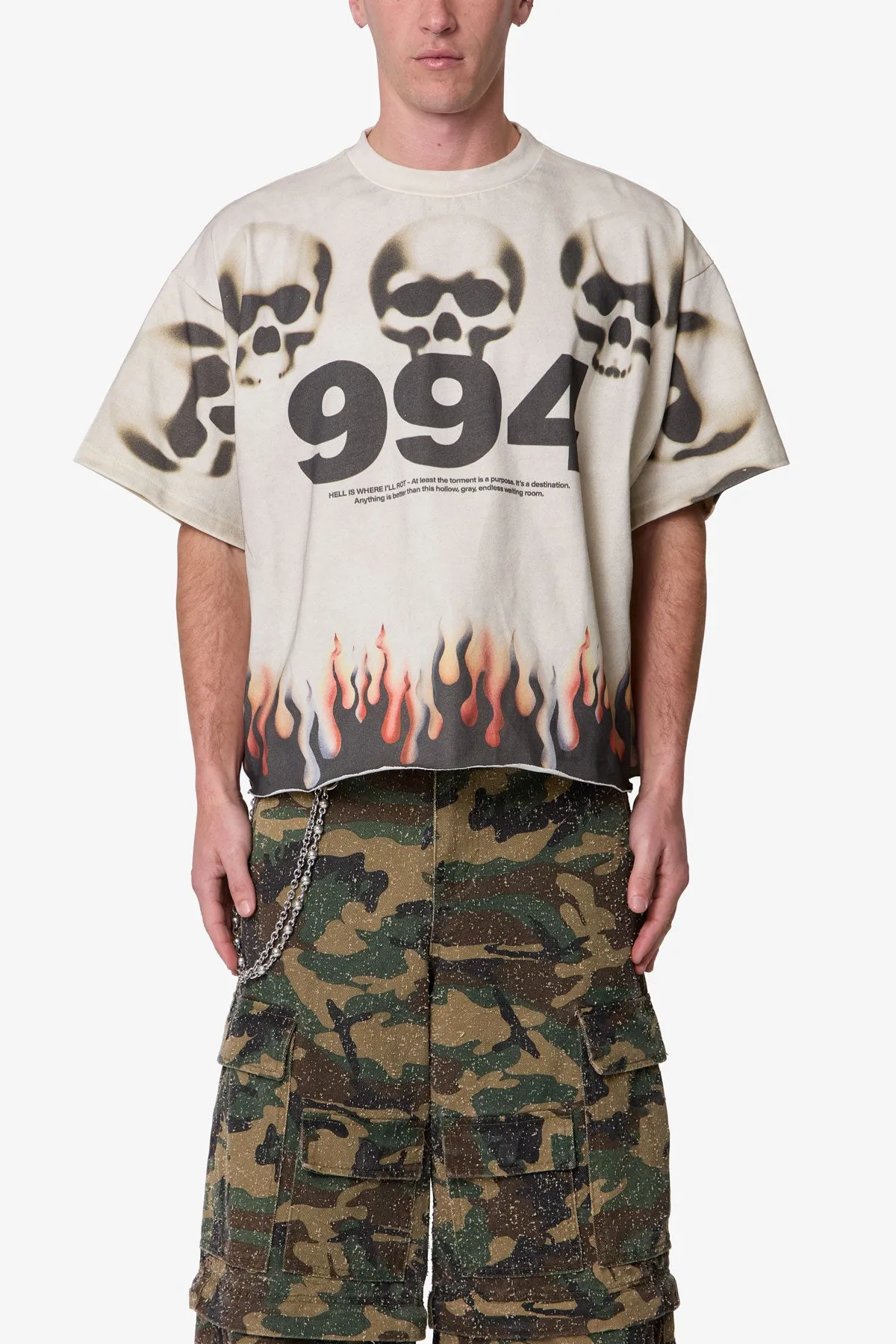 Flame Skull Tee - Off White sold by MNML