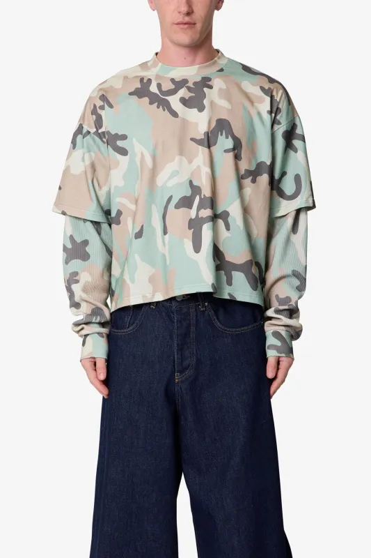 Layered Thermal L/S Tee - Camo made by MNML