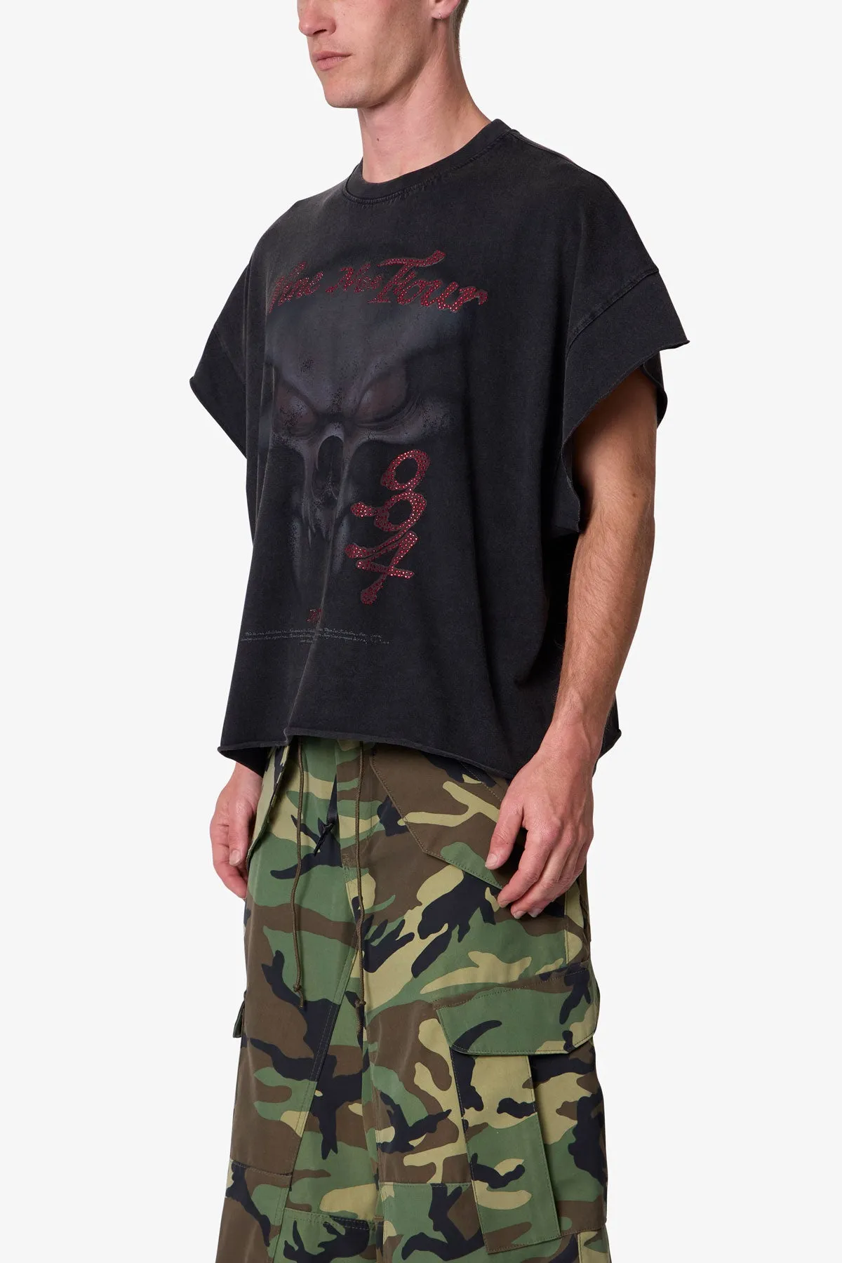 Skull Cut Off Tee - Washed Black sold by MNML product image thumbnail 3
