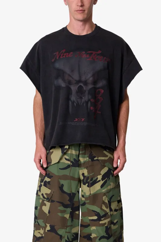 Skull Cut Off Tee - Washed Black made by MNML
