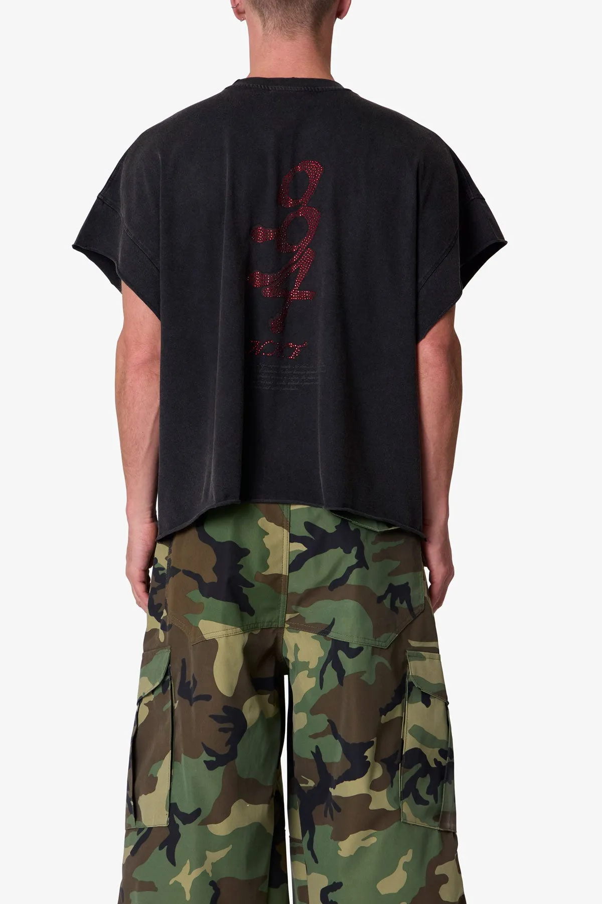 Skull Cut Off Tee - Washed Black sold by MNML product image thumbnail 5