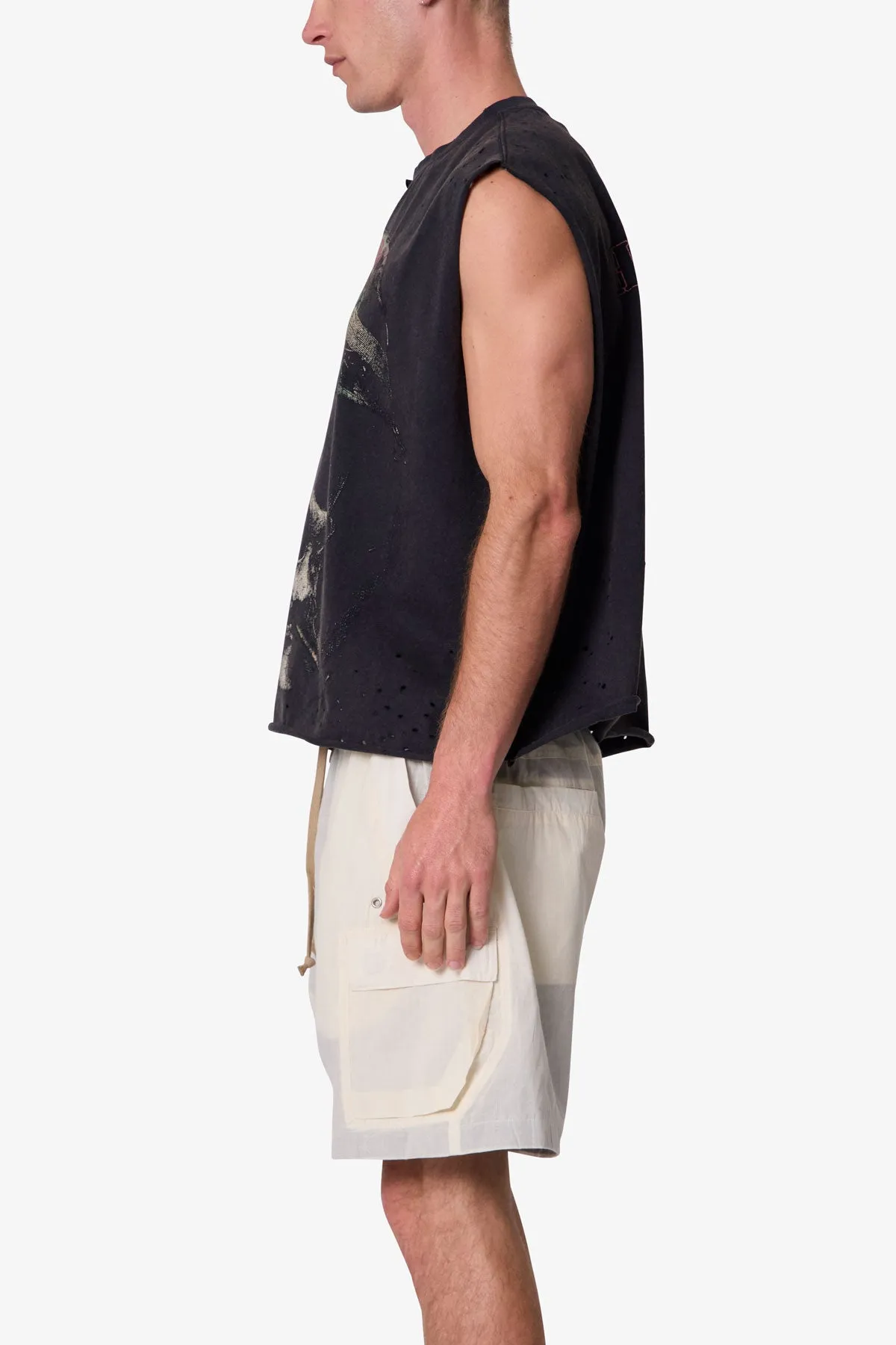 Head Shot Tank - Washed Black sold by MNML product image thumbnail 4