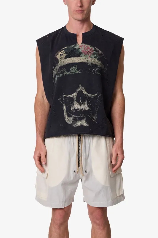 Head Shot Tank - Washed Black made by MNML