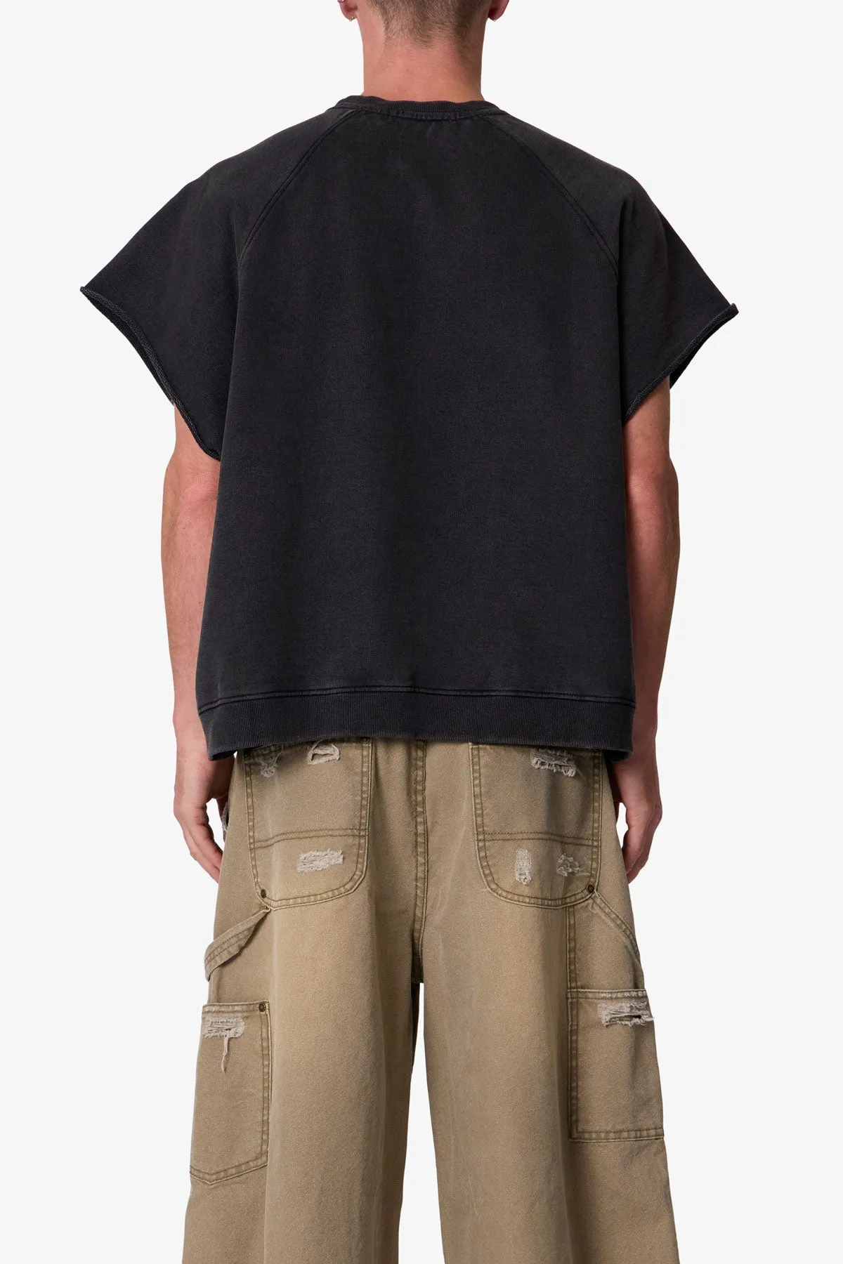 Rosewood Cut Off Tee - Washed Black sold by MNML product image thumbnail 5