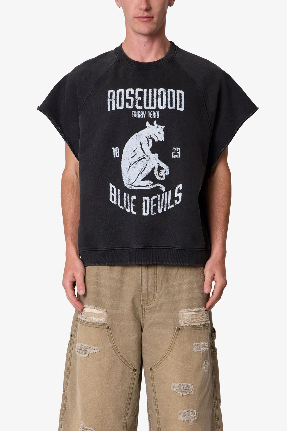 Rosewood Cut Off Tee - Washed Black sold by MNML product image thumbnail 2