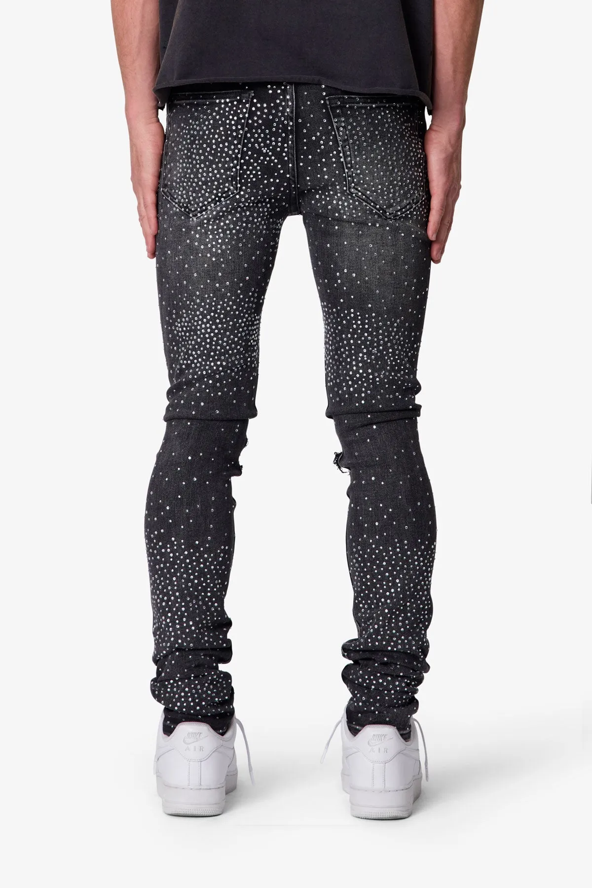 Skinny Rhinestone Denim - Vintage Black sold by MNML product image thumbnail 5