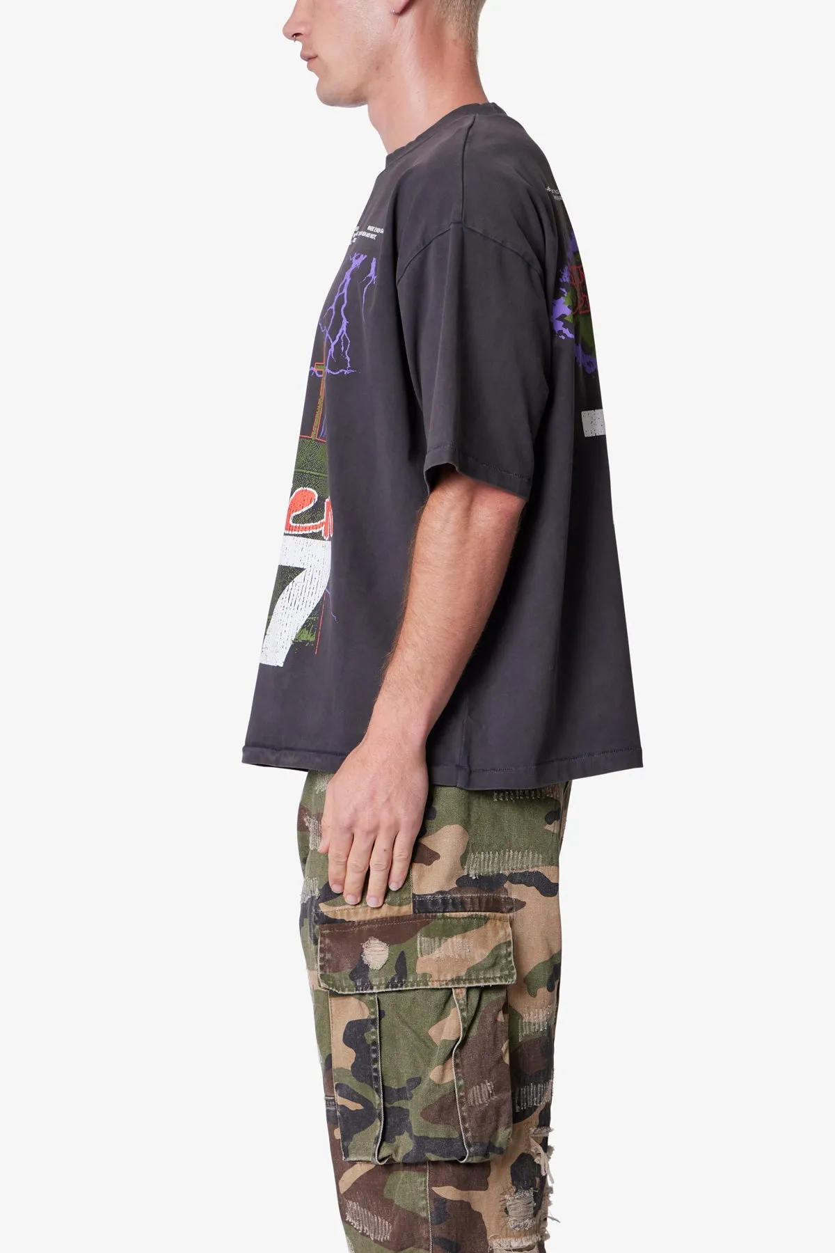 Snake 994 Printed Tee - Washed Black sold by MNML product image thumbnail 4