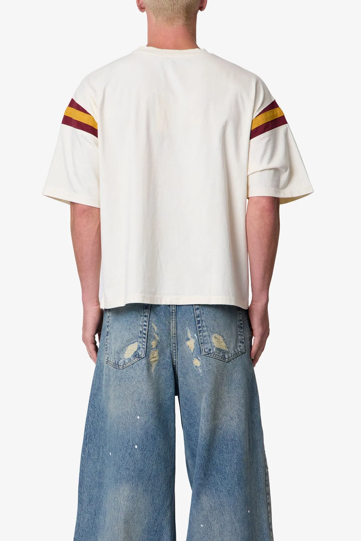 Varsity Tee - White/Red sold by MNML product image thumbnail 5