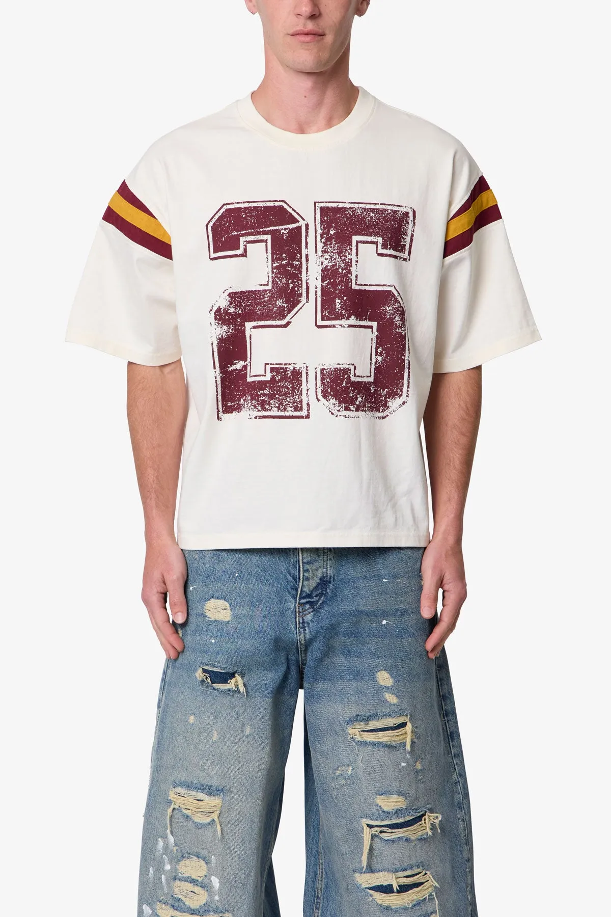 Varsity Tee - White/Red sold by MNML product image thumbnail 2