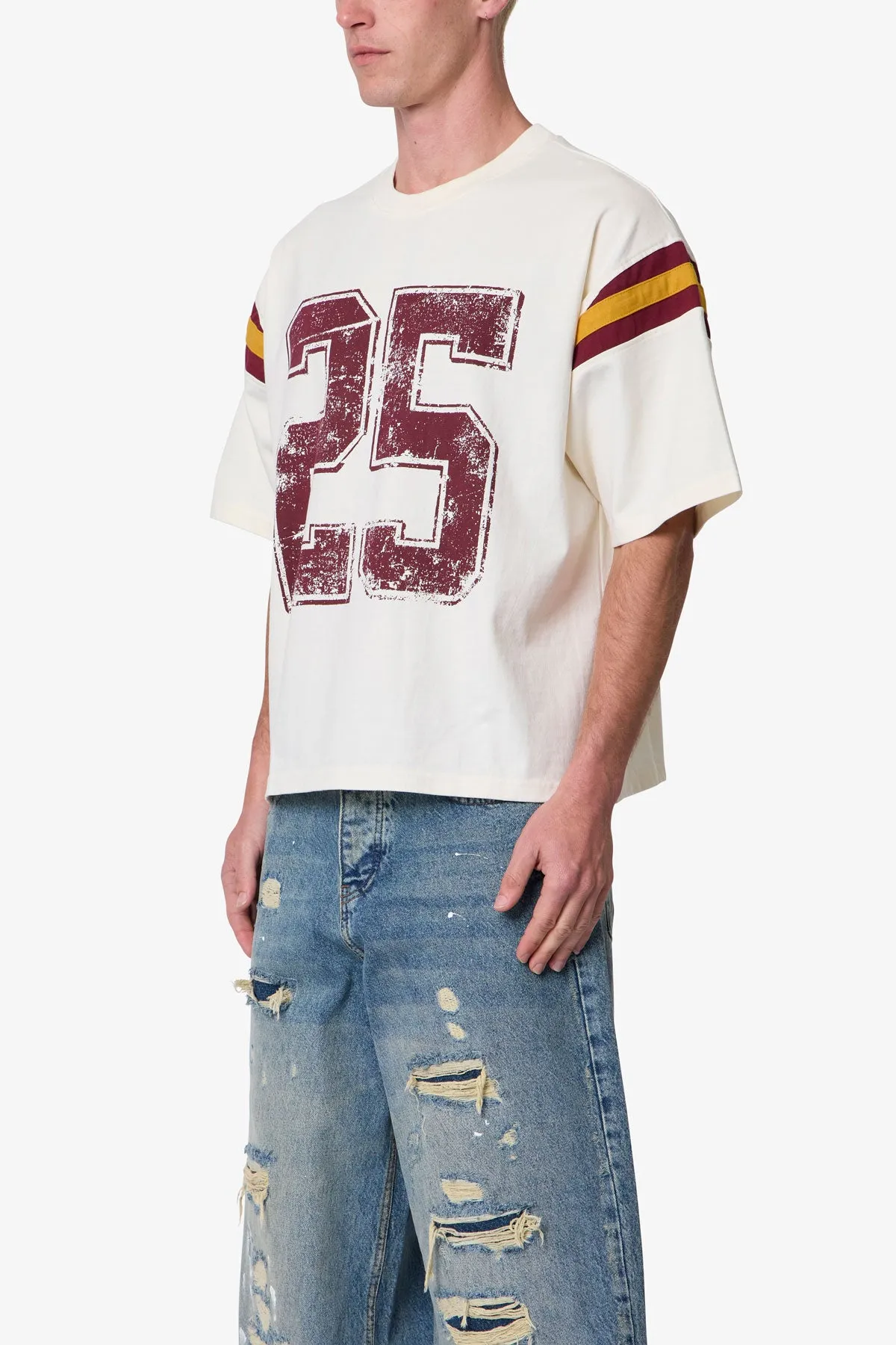 Varsity Tee - White/Red sold by MNML product image thumbnail 3