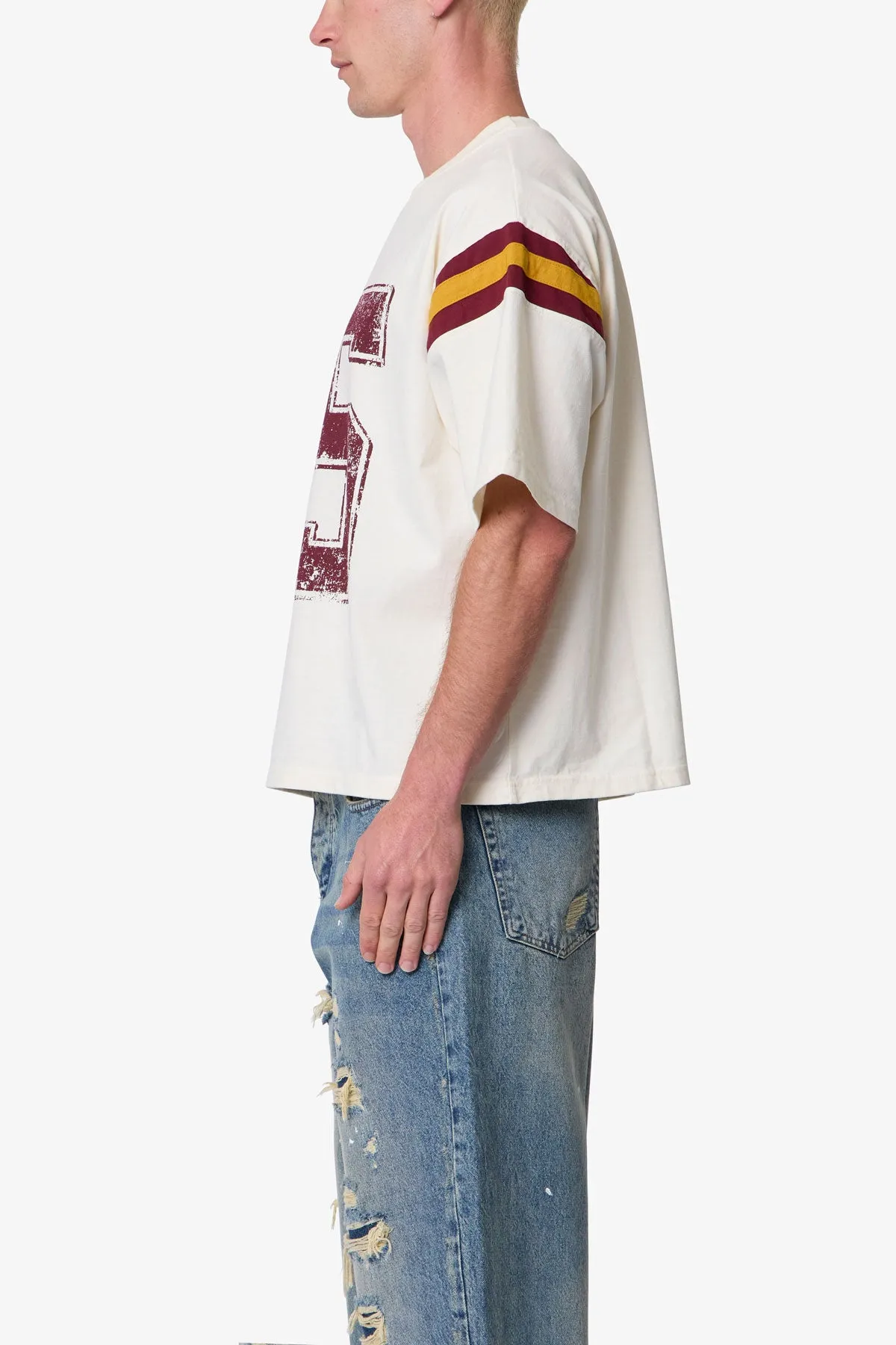 Varsity Tee - White/Red sold by MNML product image thumbnail 4