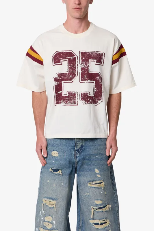 Varsity Tee - White/Red made by MNML