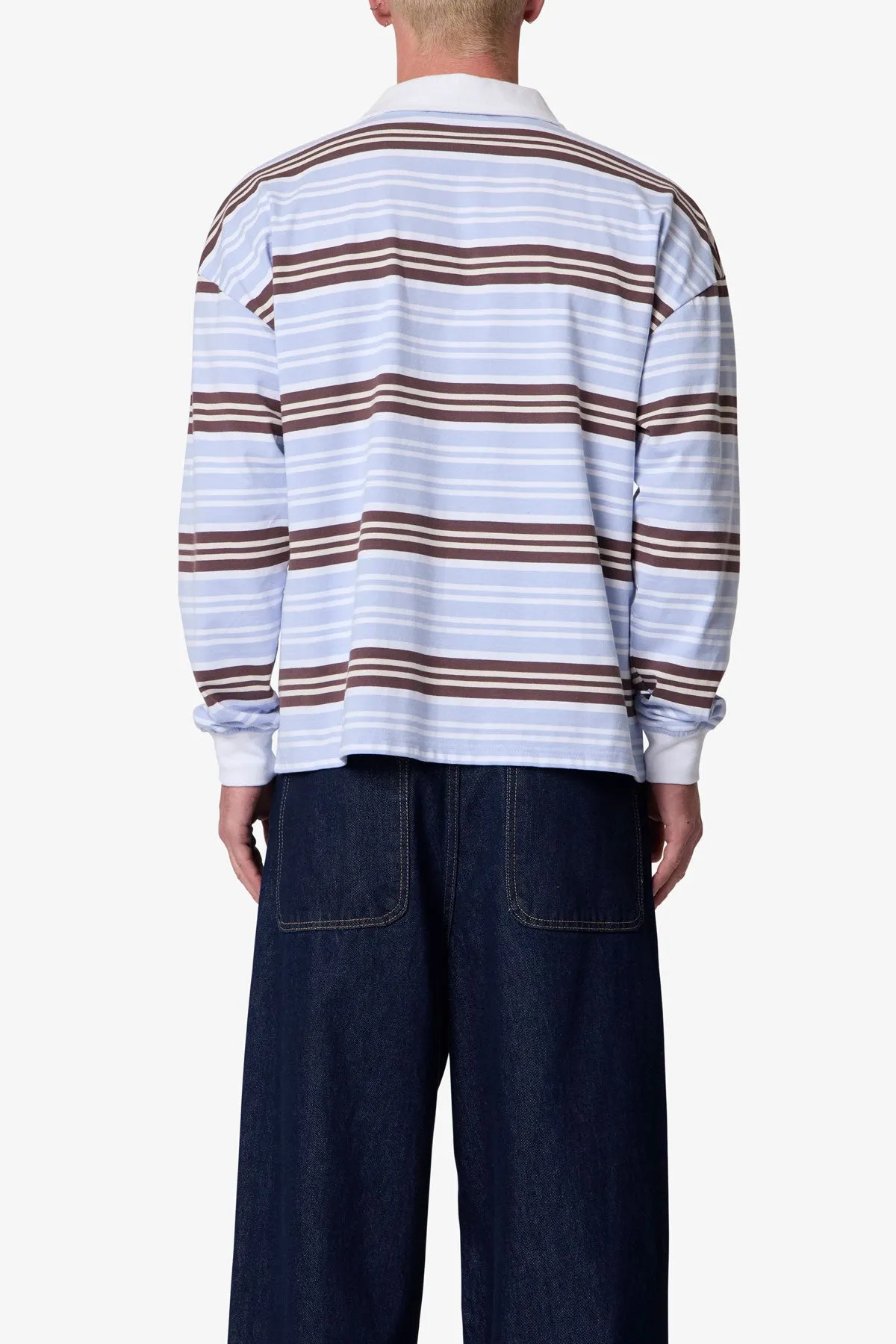 Striped L/s Polo Shirt - Multi sold by MNML product image thumbnail 5