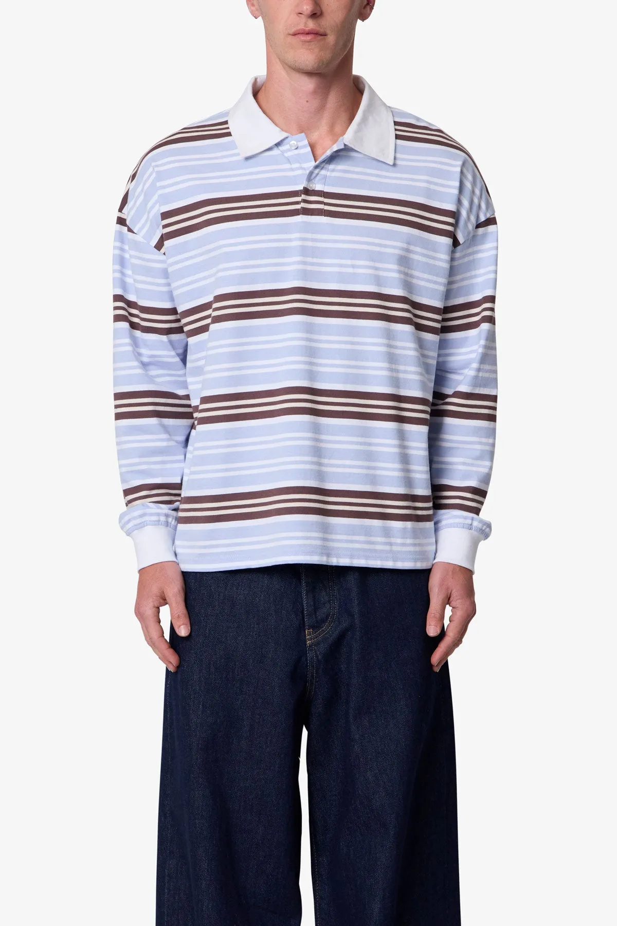 Striped L/s Polo Shirt - Multi sold by MNML product image thumbnail 2