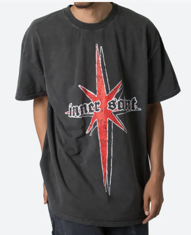 Inner Saint Tee - Washed Black made by MNML