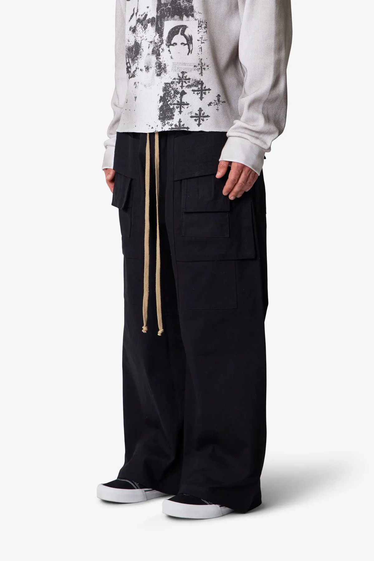 Strapped Cargo Pants - Black sold by MNML product image thumbnail 3