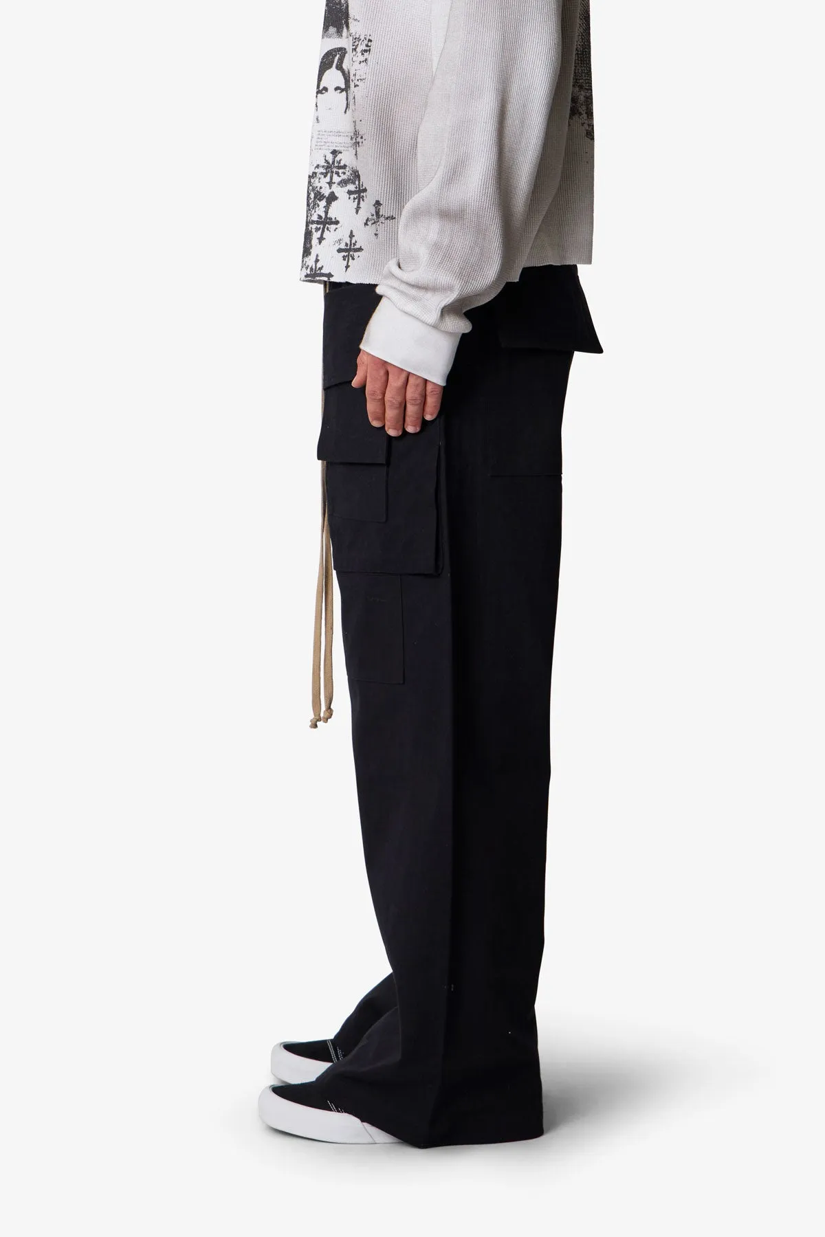 Strapped Cargo Pants - Black sold by MNML product image thumbnail 4