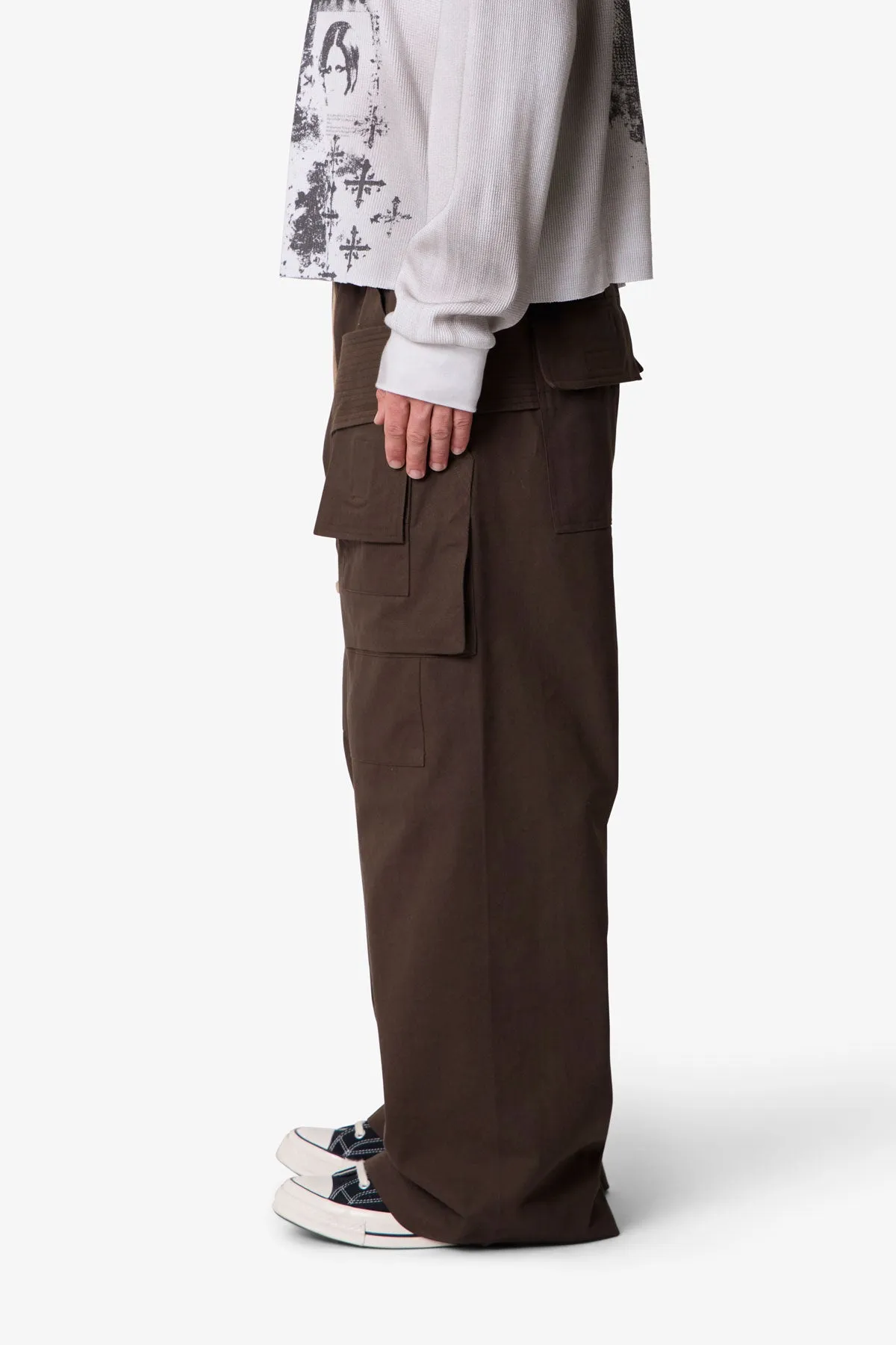 Strapped Cargo Pants - Brown sold by MNML product image thumbnail 4