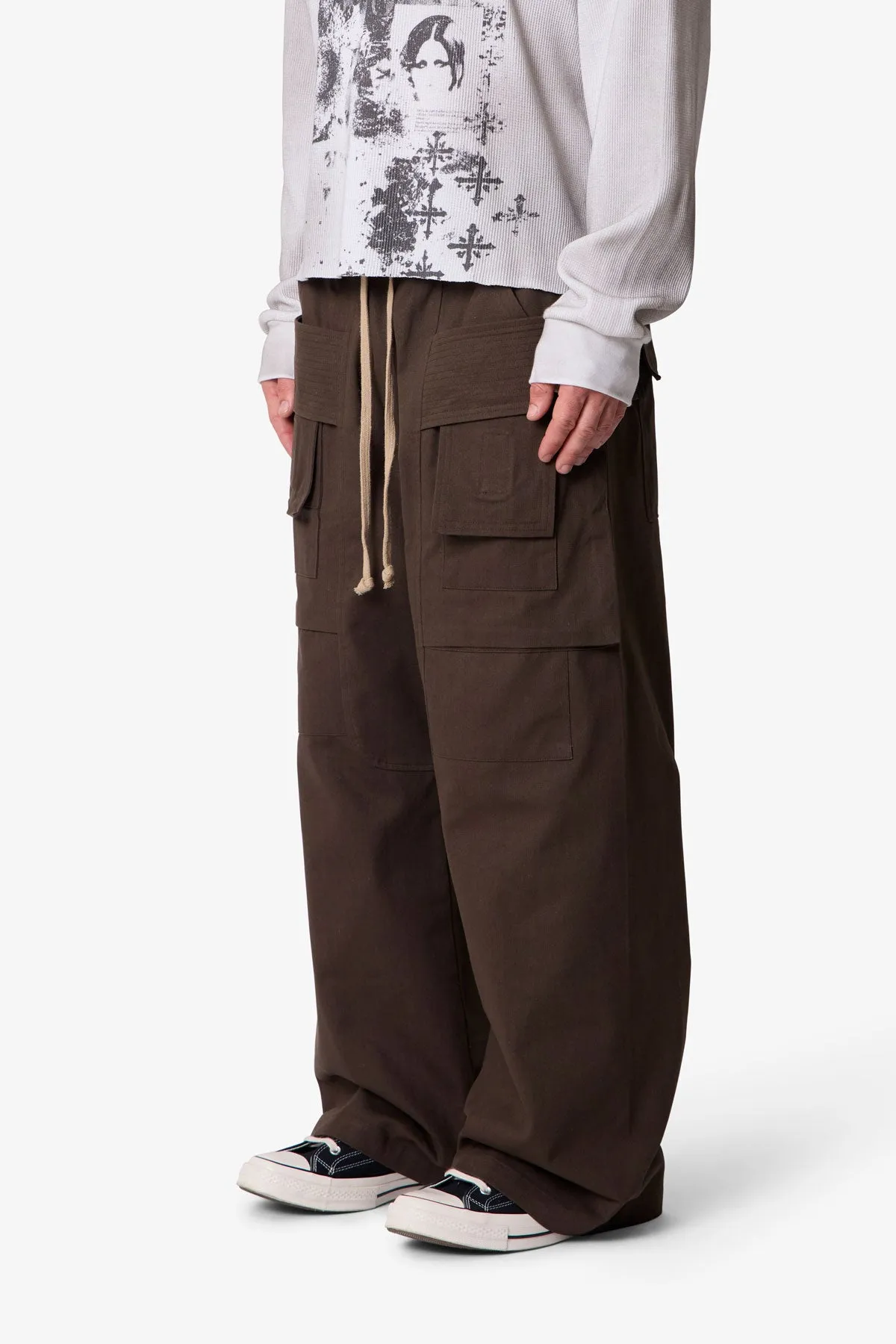 Strapped Cargo Pants - Brown sold by MNML product image thumbnail 3