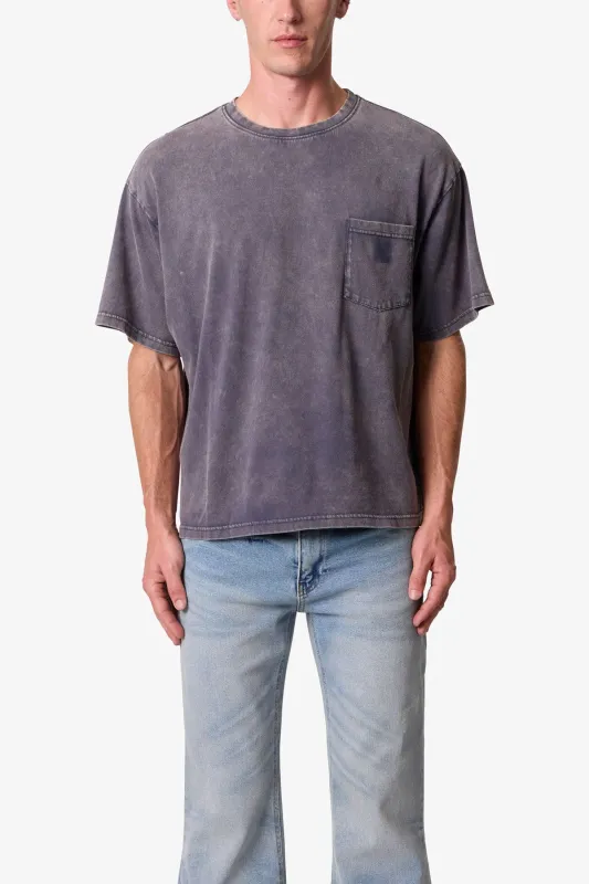 Vintage Pocket Tee - Washed Black made by MNML