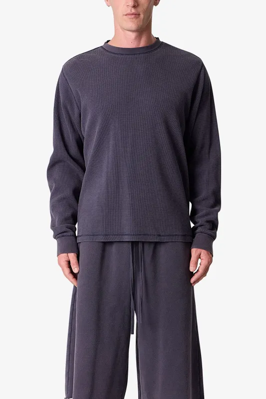 Thermal Long Sleeve Tee - Slate made by MNML