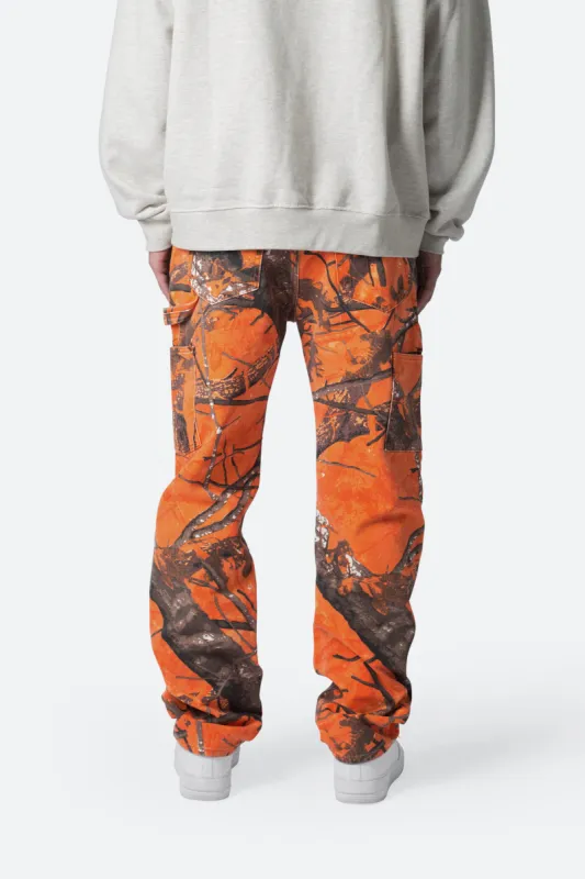 V603 Camo Carpenter Pants - Orange | Parallel