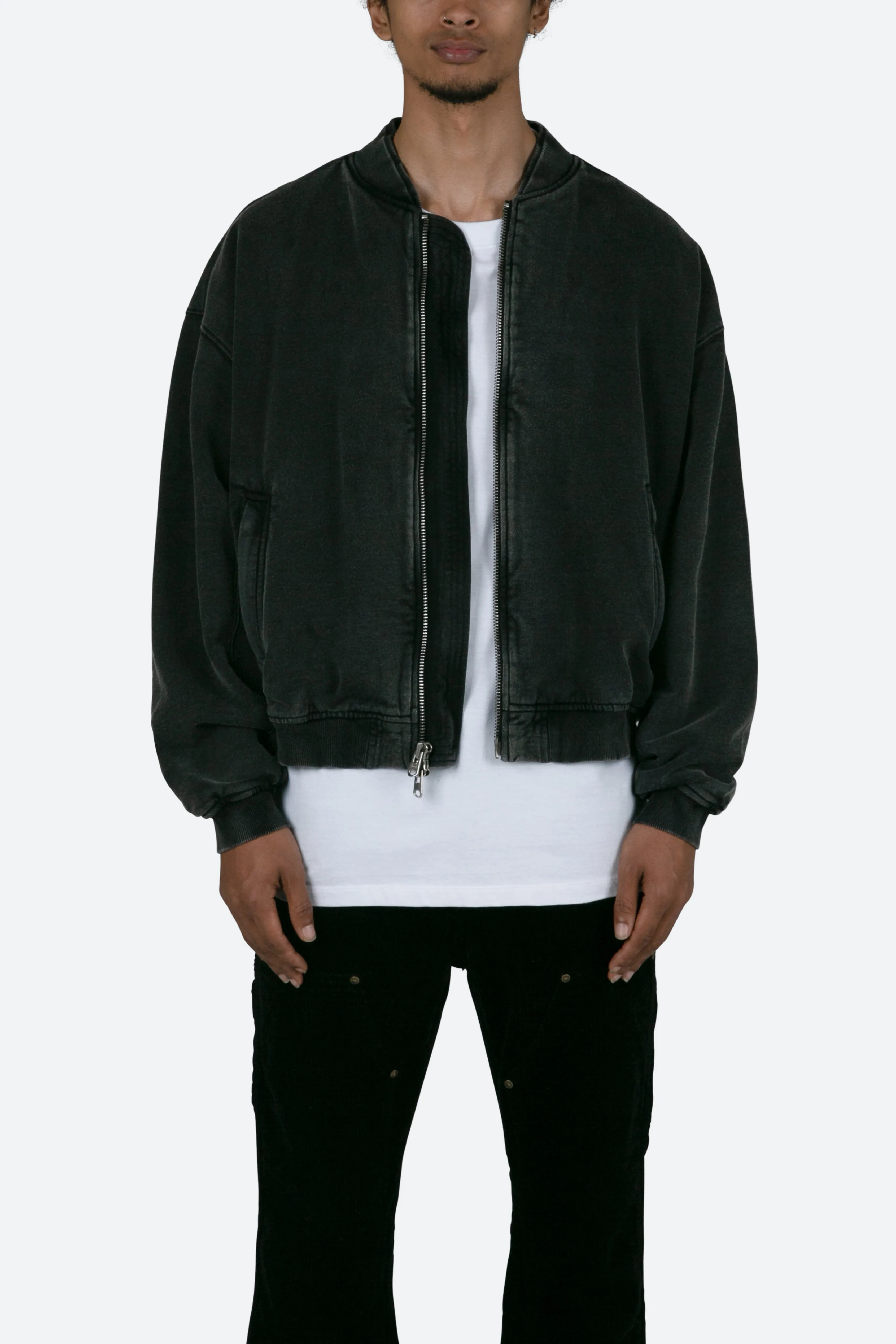 Layered Bomber Jacket - Black sold by MNML