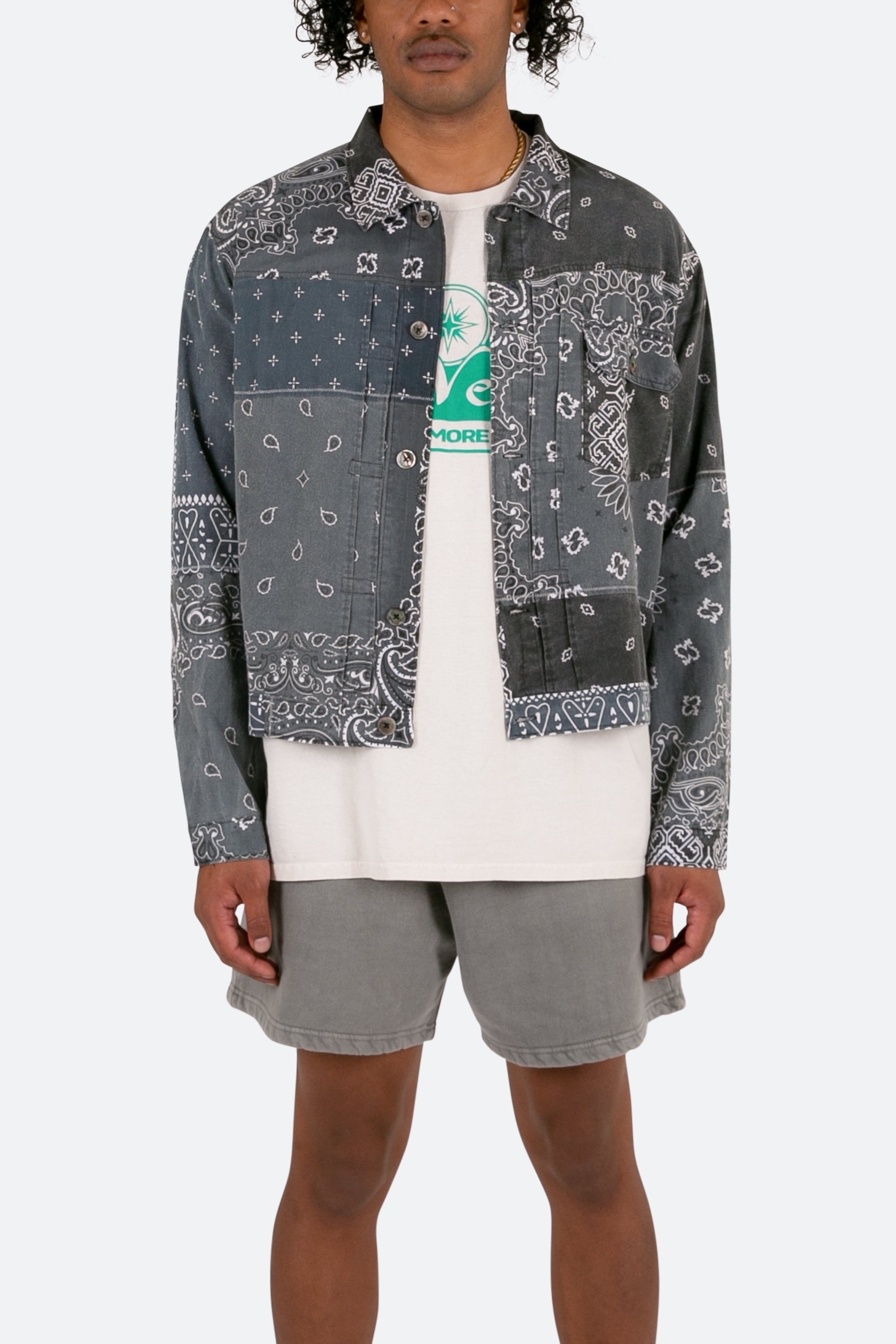 Bandana Trucker Shirt - Black sold by MNML product image thumbnail 2