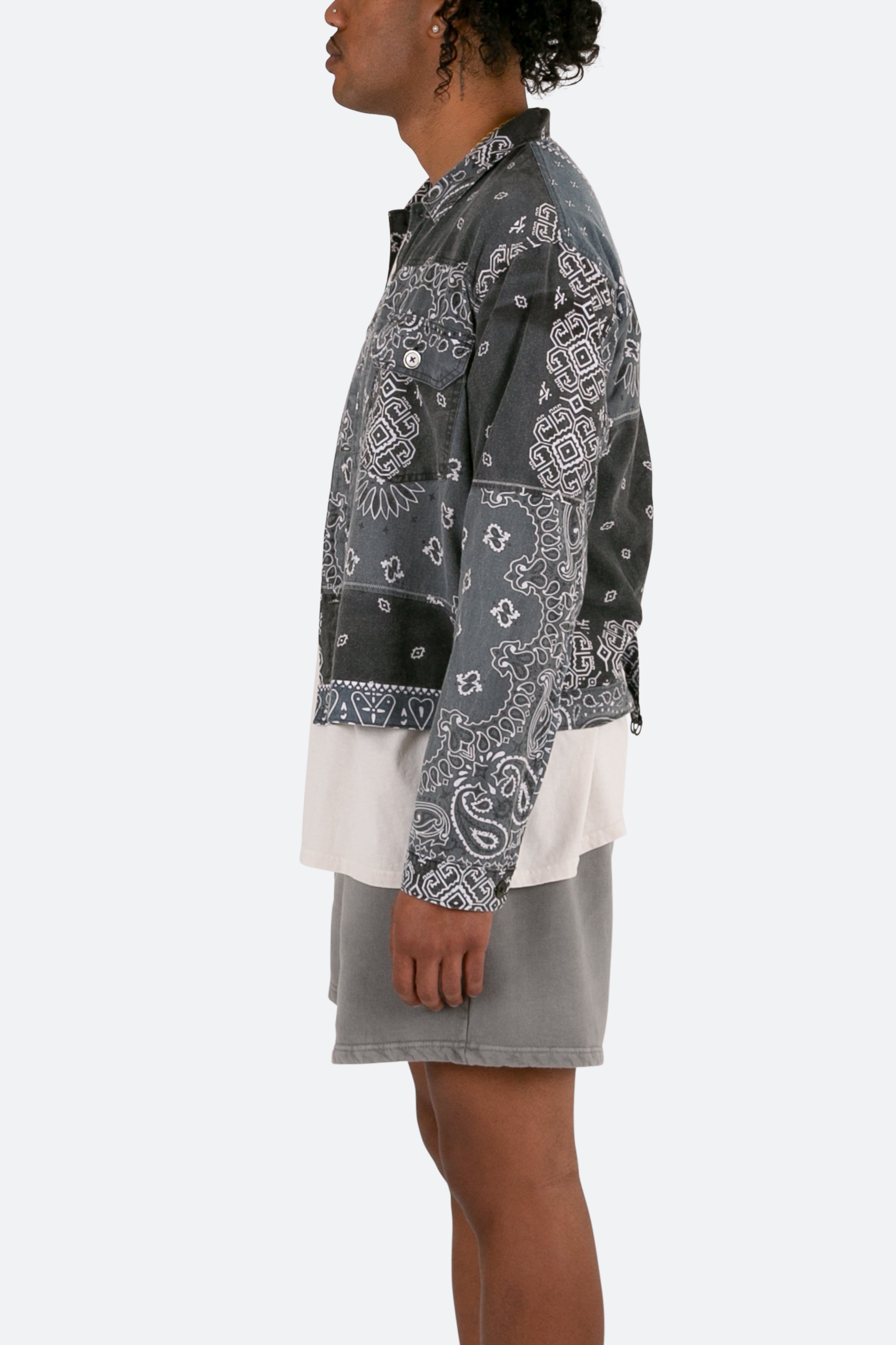 Bandana Trucker Shirt - Black sold by MNML product image thumbnail 4