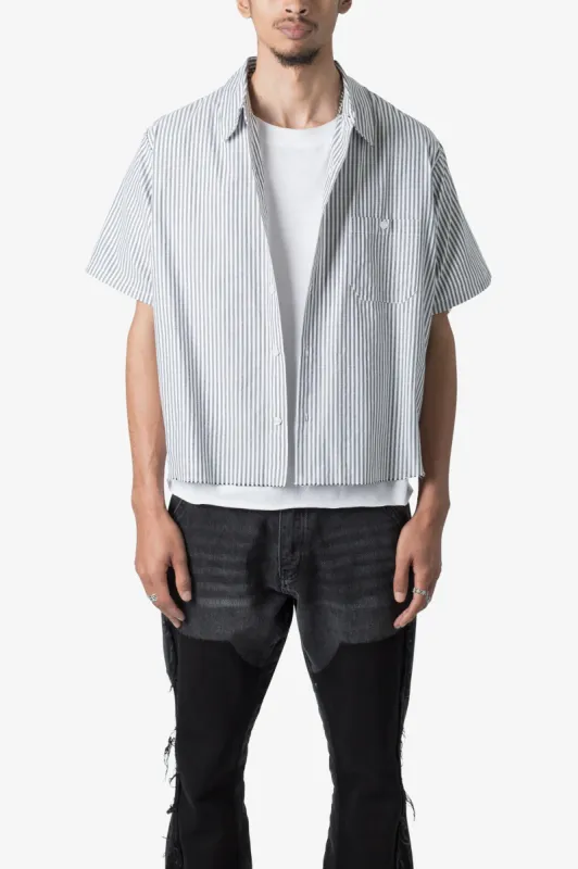 Striped S/S Shirt - Grey/White sold by MNML