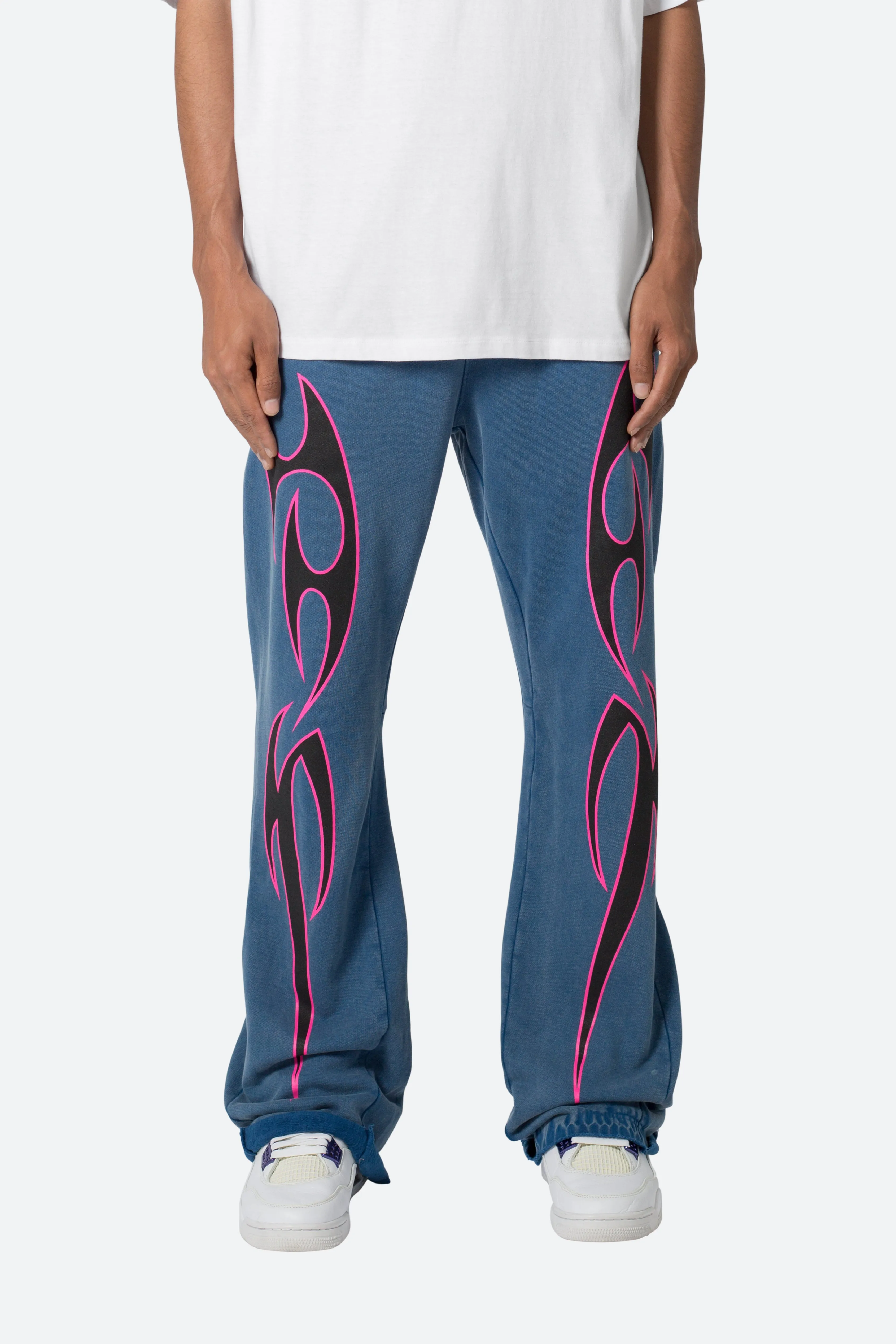 Tribal Printed Sweatpants - Vintage Cobalt sold by MNML product image thumbnail 3