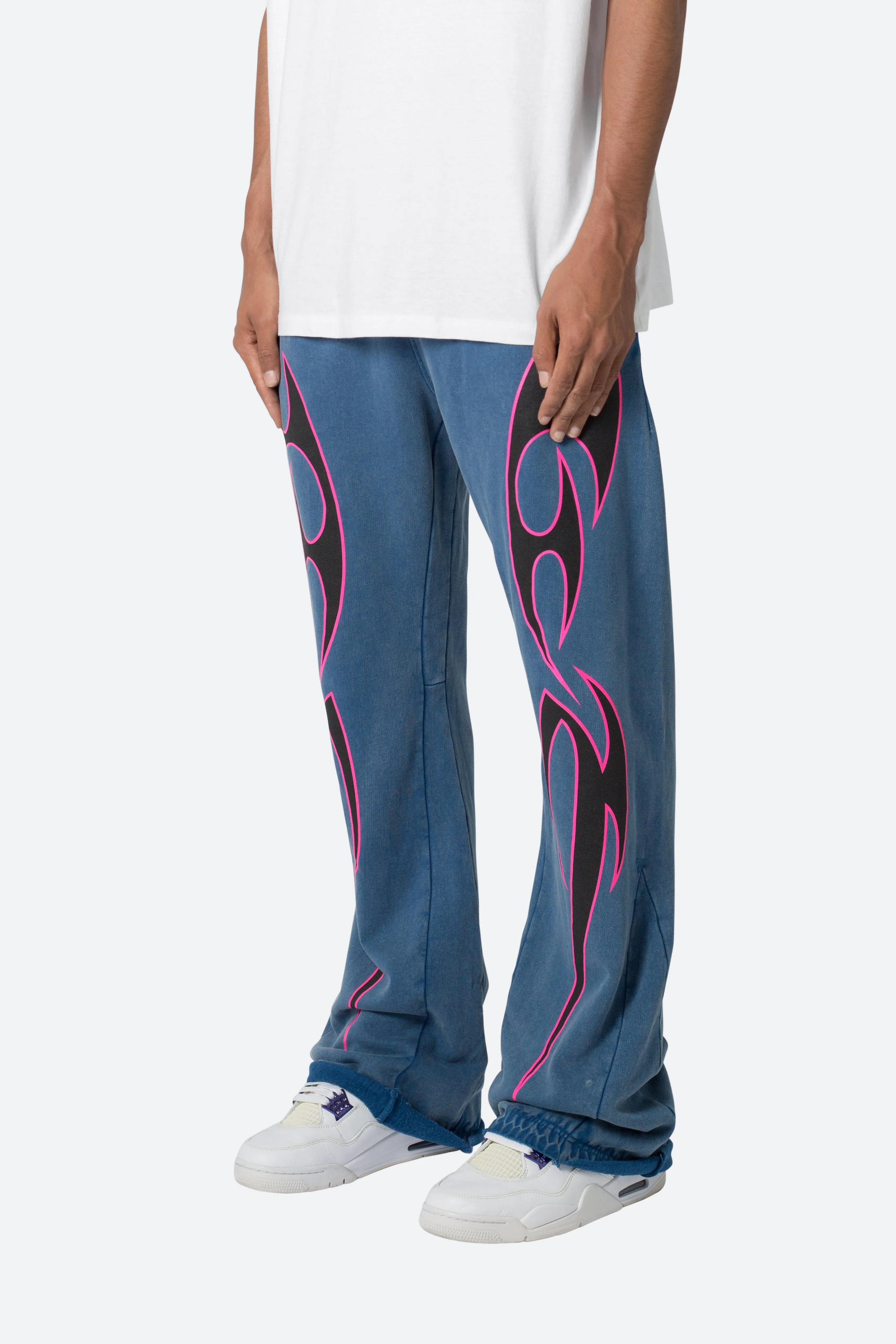 Tribal Printed Sweatpants - Vintage Cobalt sold by MNML product image thumbnail 4