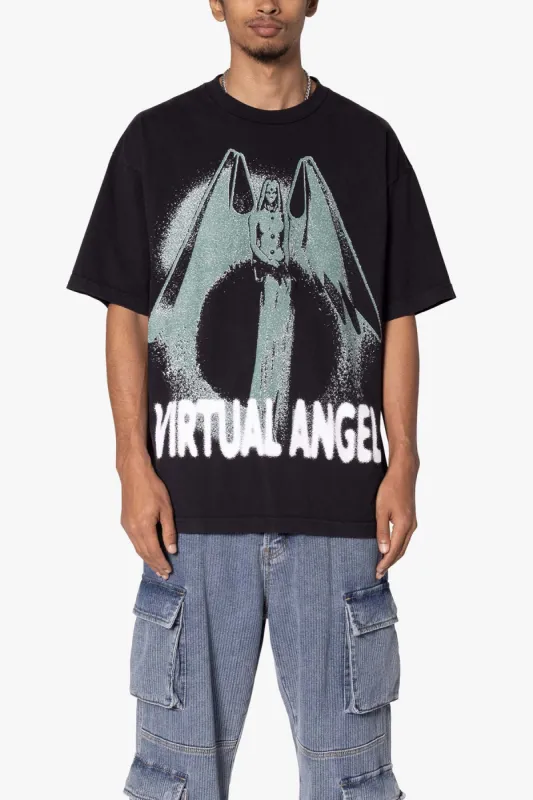Virtual Angel Tee - Washed Black sold by MNML