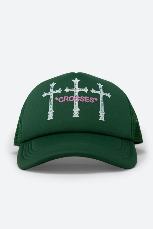 Crosses Trucker Cap - Forest Green sold by MNML