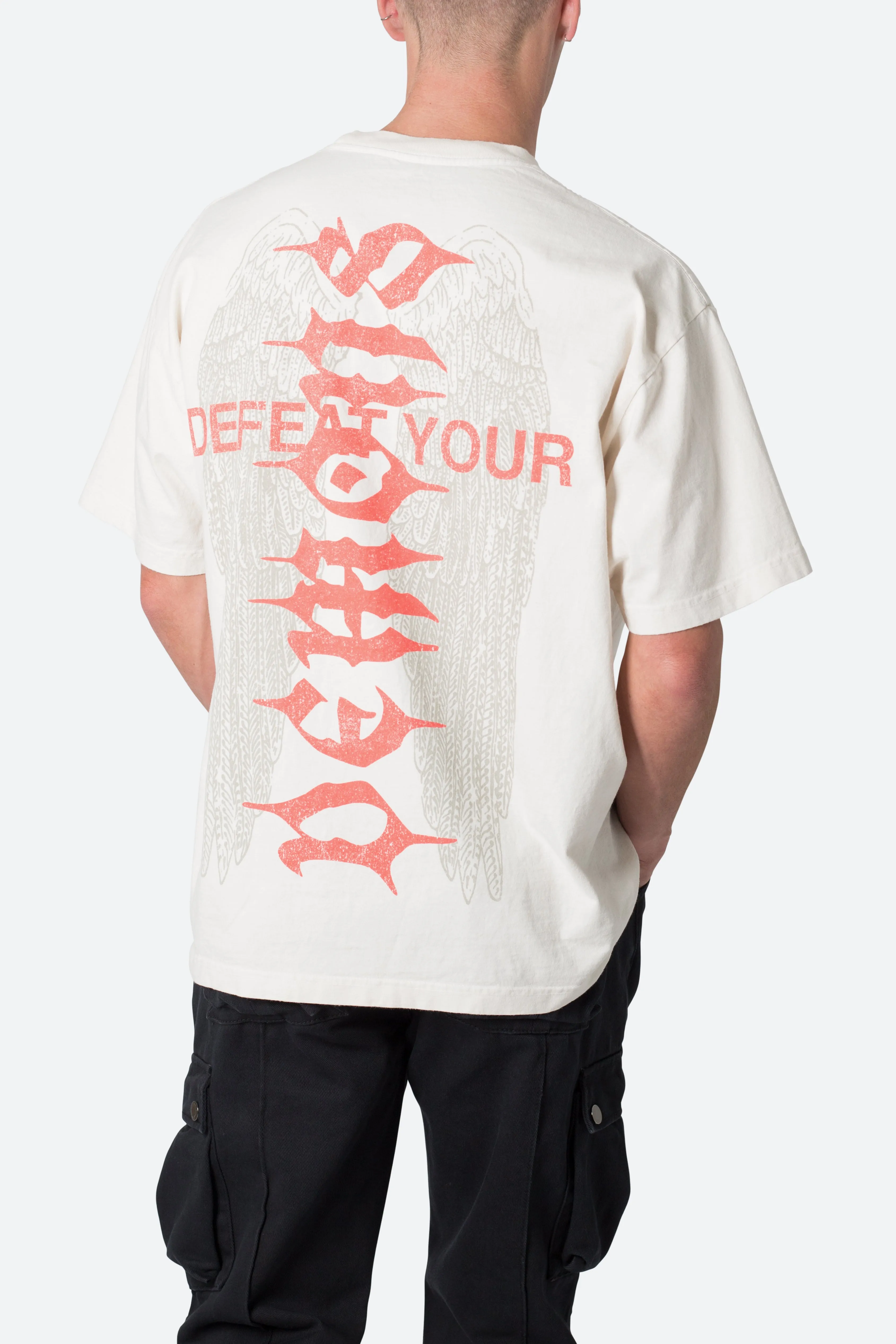 Defeat Your Demons Tee - Off White sold by MNML product image thumbnail 2