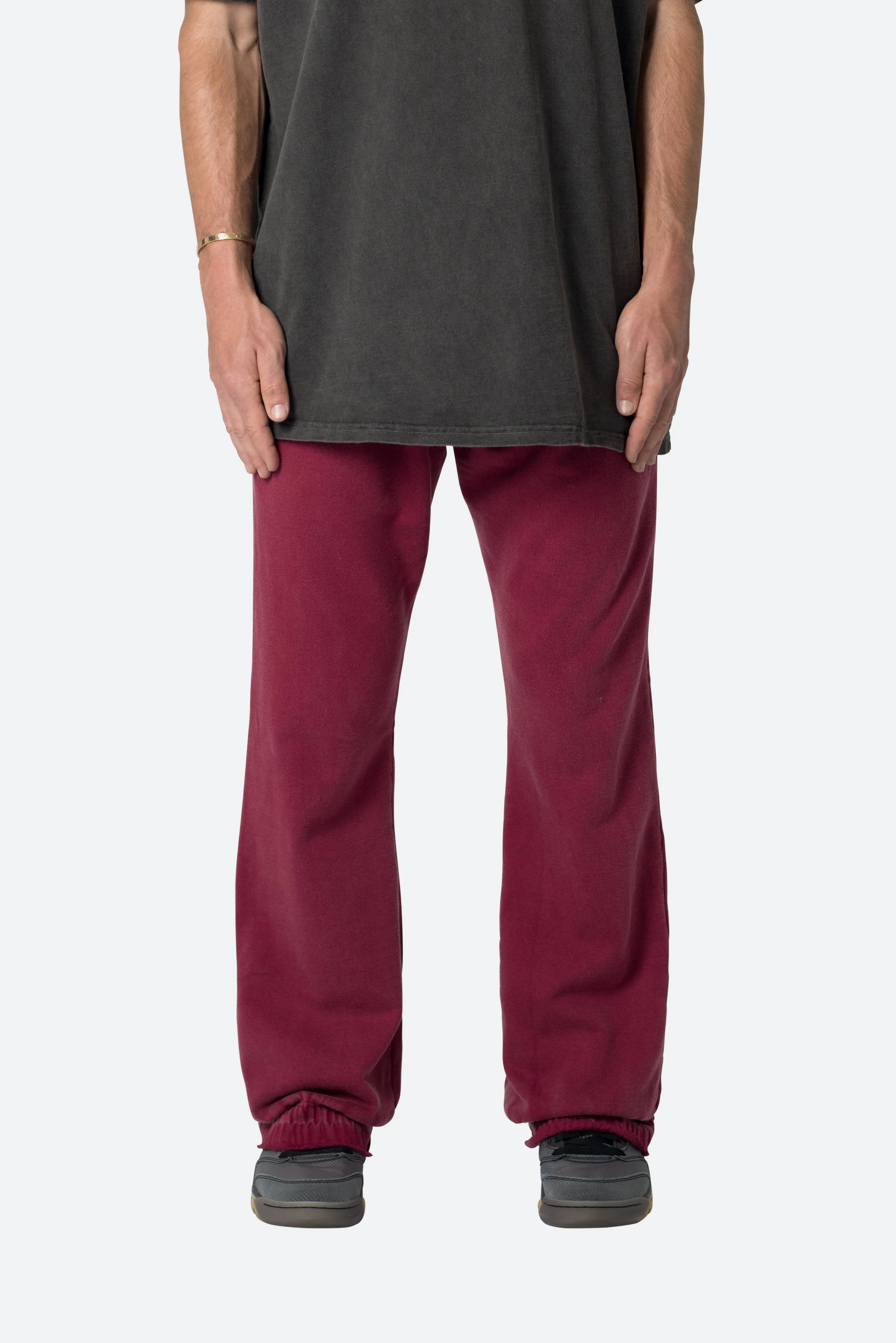 Washed Flare Sweatpants - Magenta sold by MNML product image thumbnail 3