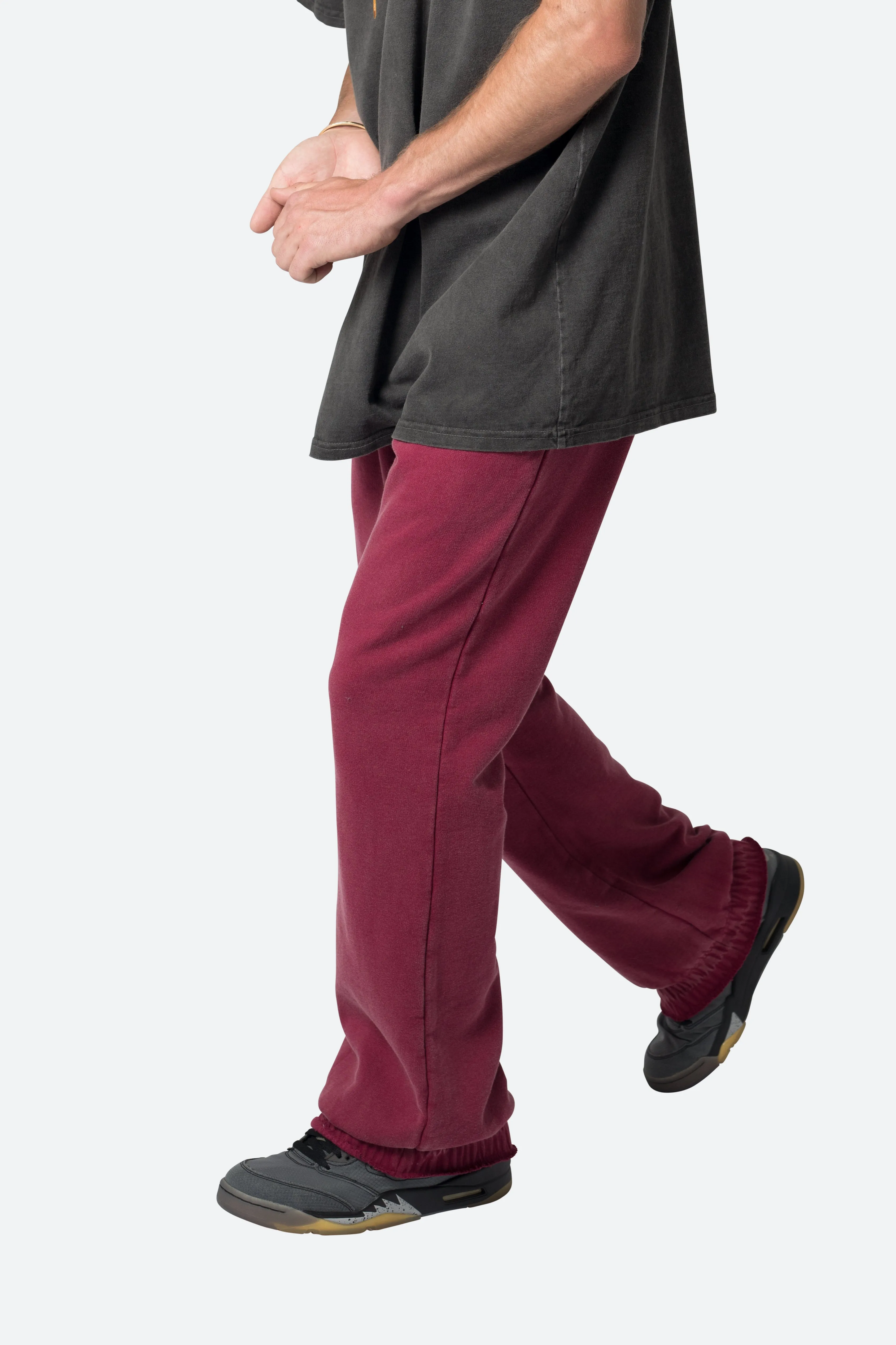 Washed Flare Sweatpants - Magenta sold by MNML product image thumbnail 2