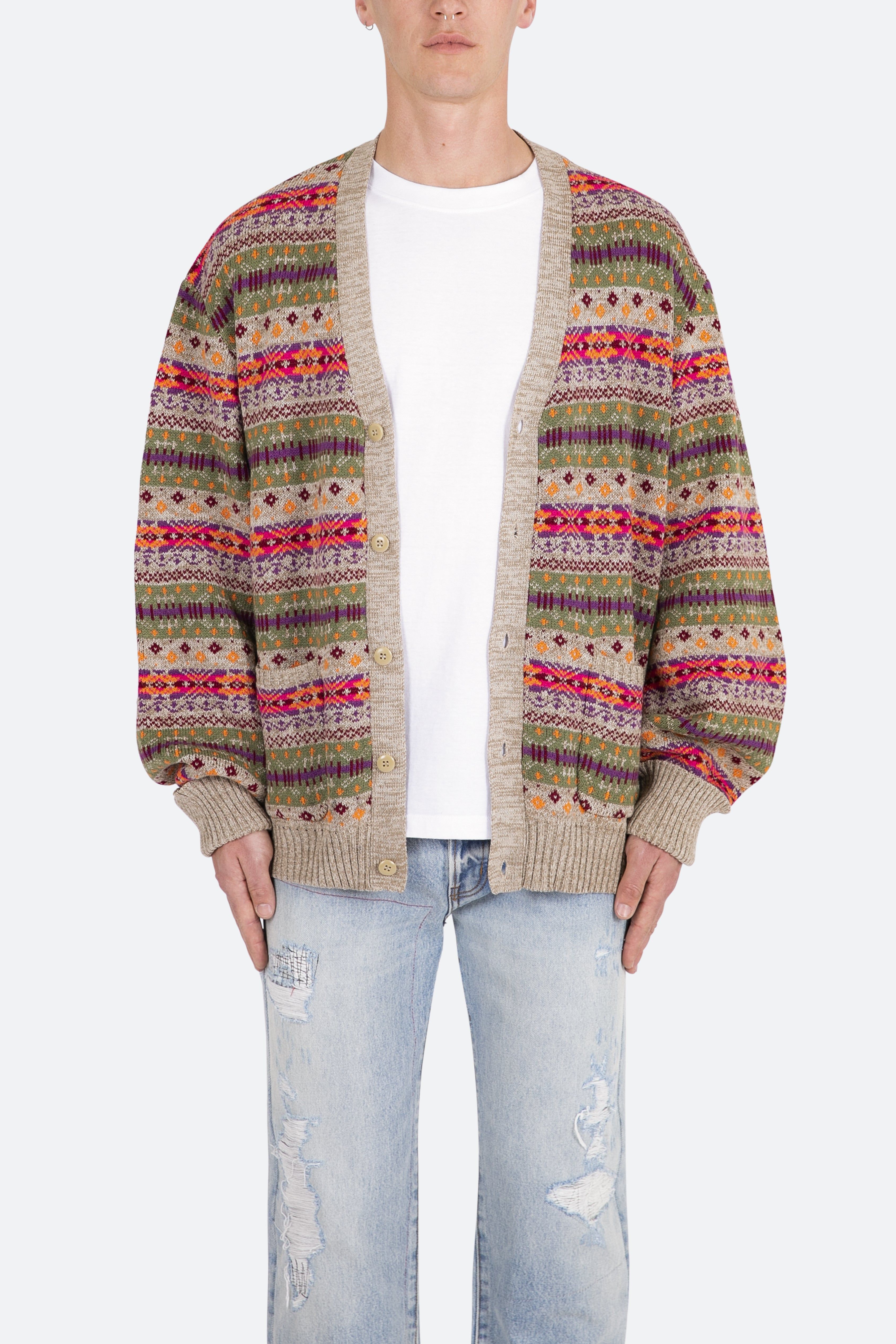 Fair Isle Cardigan - Multi sold by MNML product image thumbnail 3