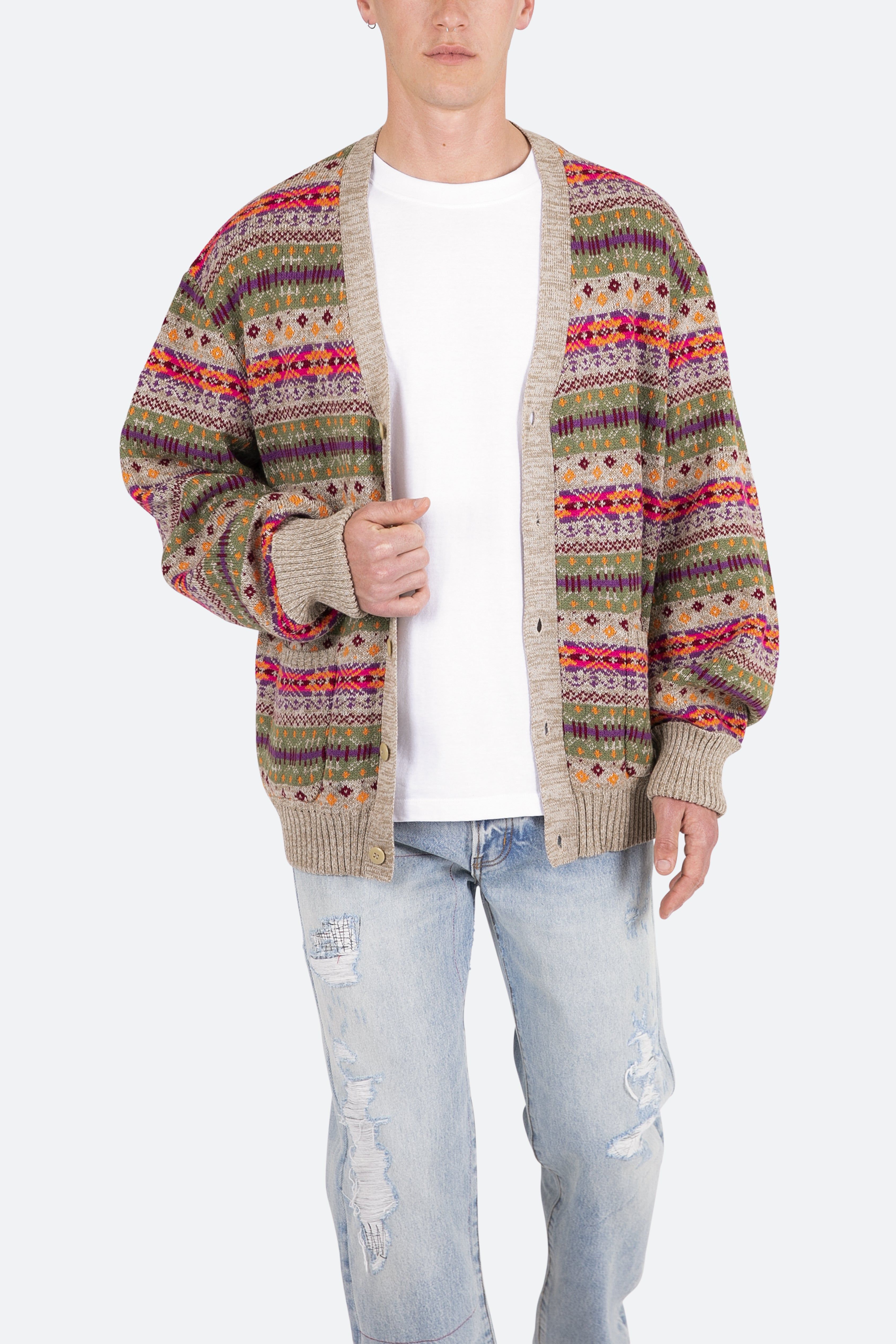 Fair Isle Cardigan - Multi sold by MNML product image thumbnail 2