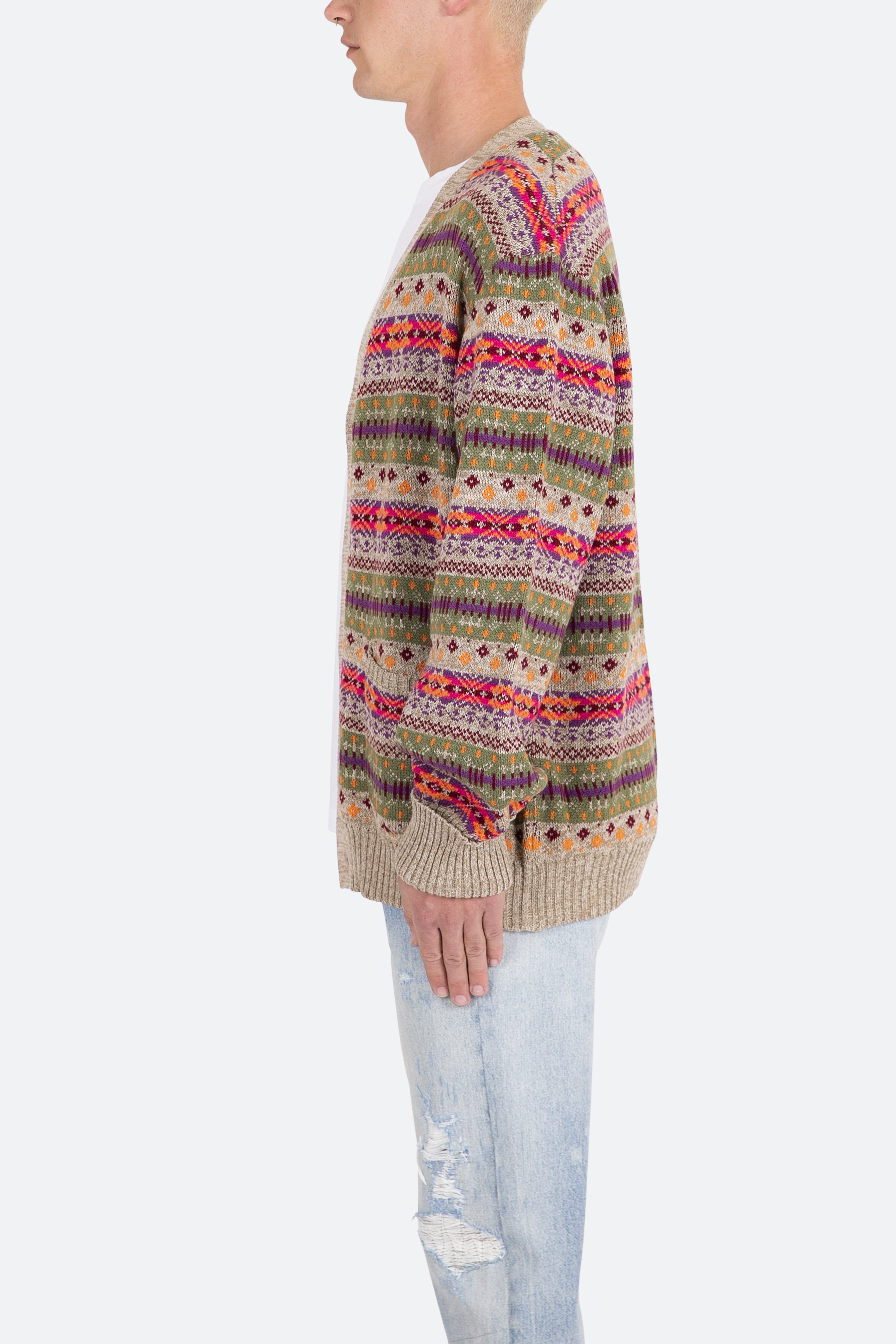 Fair Isle Cardigan - Multi sold by MNML product image thumbnail 5
