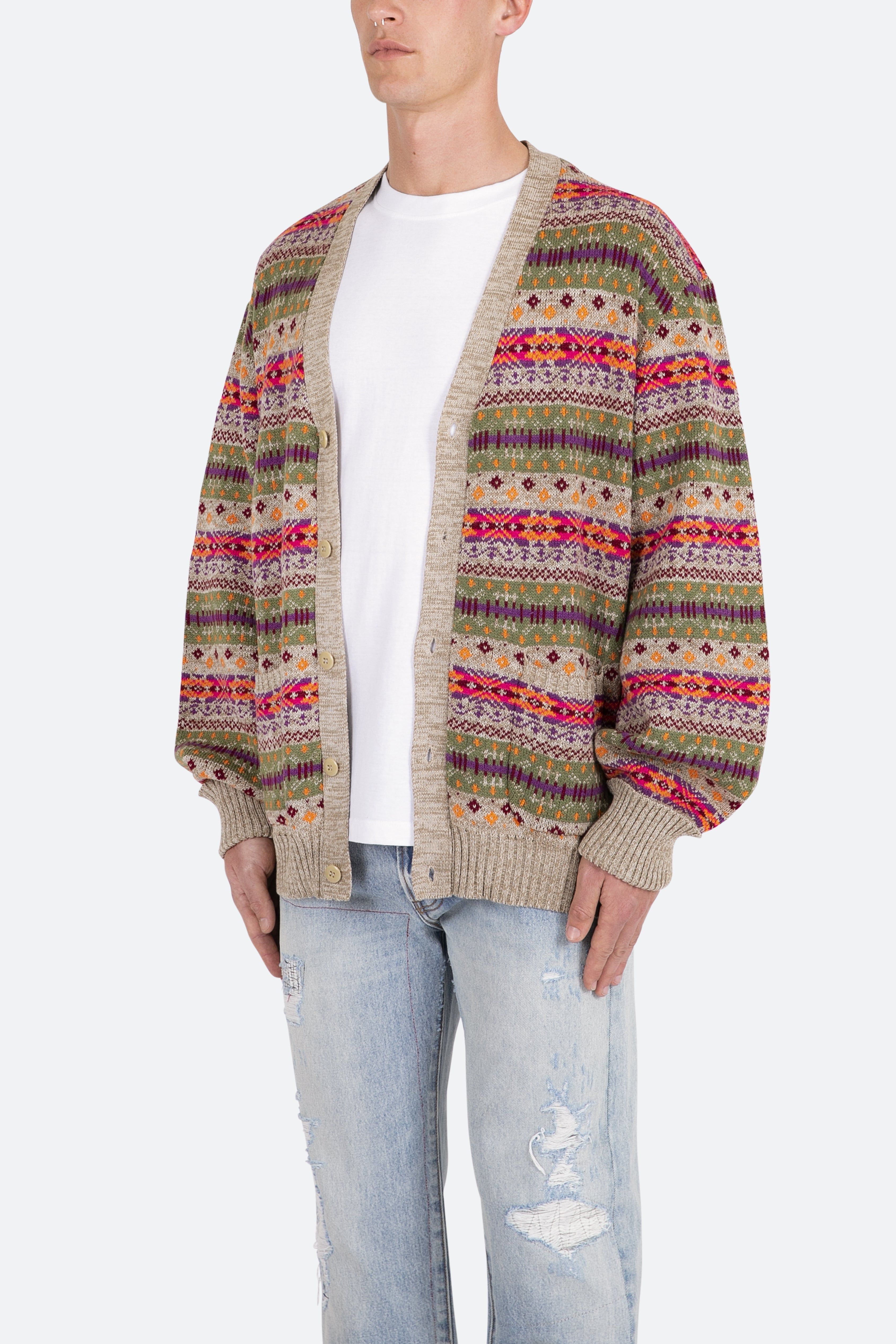 Fair Isle Cardigan - Multi sold by MNML product image thumbnail 4