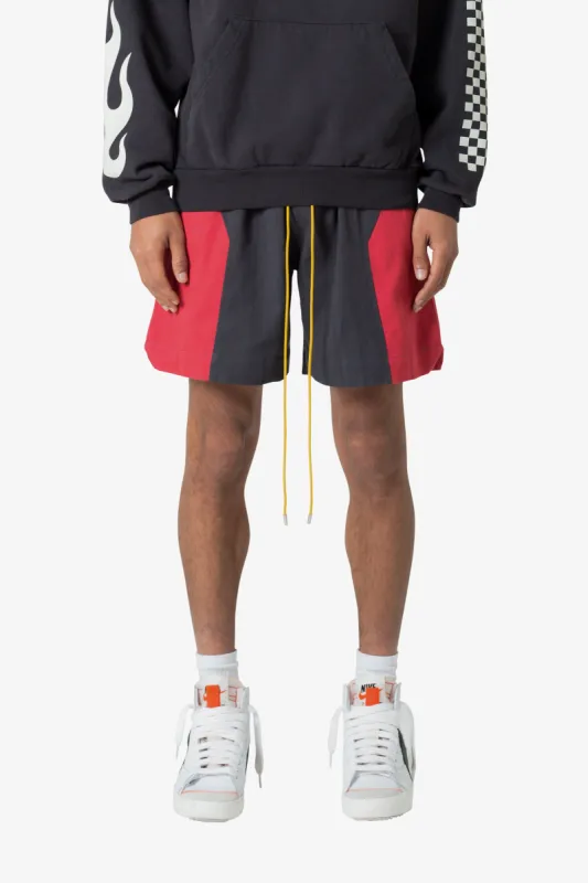 Twill Racing Shorts - Black/Red sold by MNML