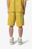 Jacquard Terry Shorts - Yellow/Green sold by MNML