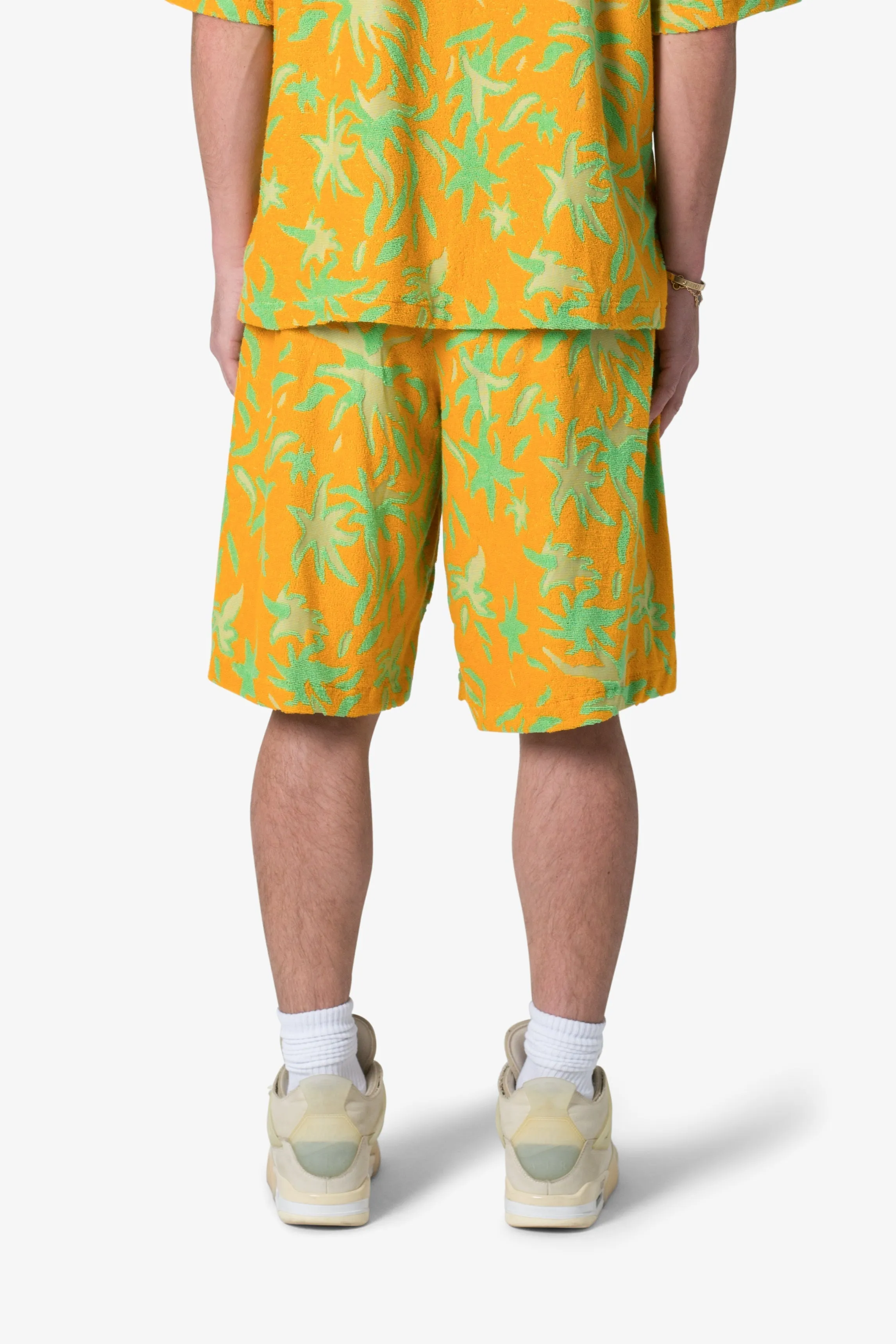 Jacquard Terry Shorts - Yellow/Green sold by MNML product image thumbnail 5