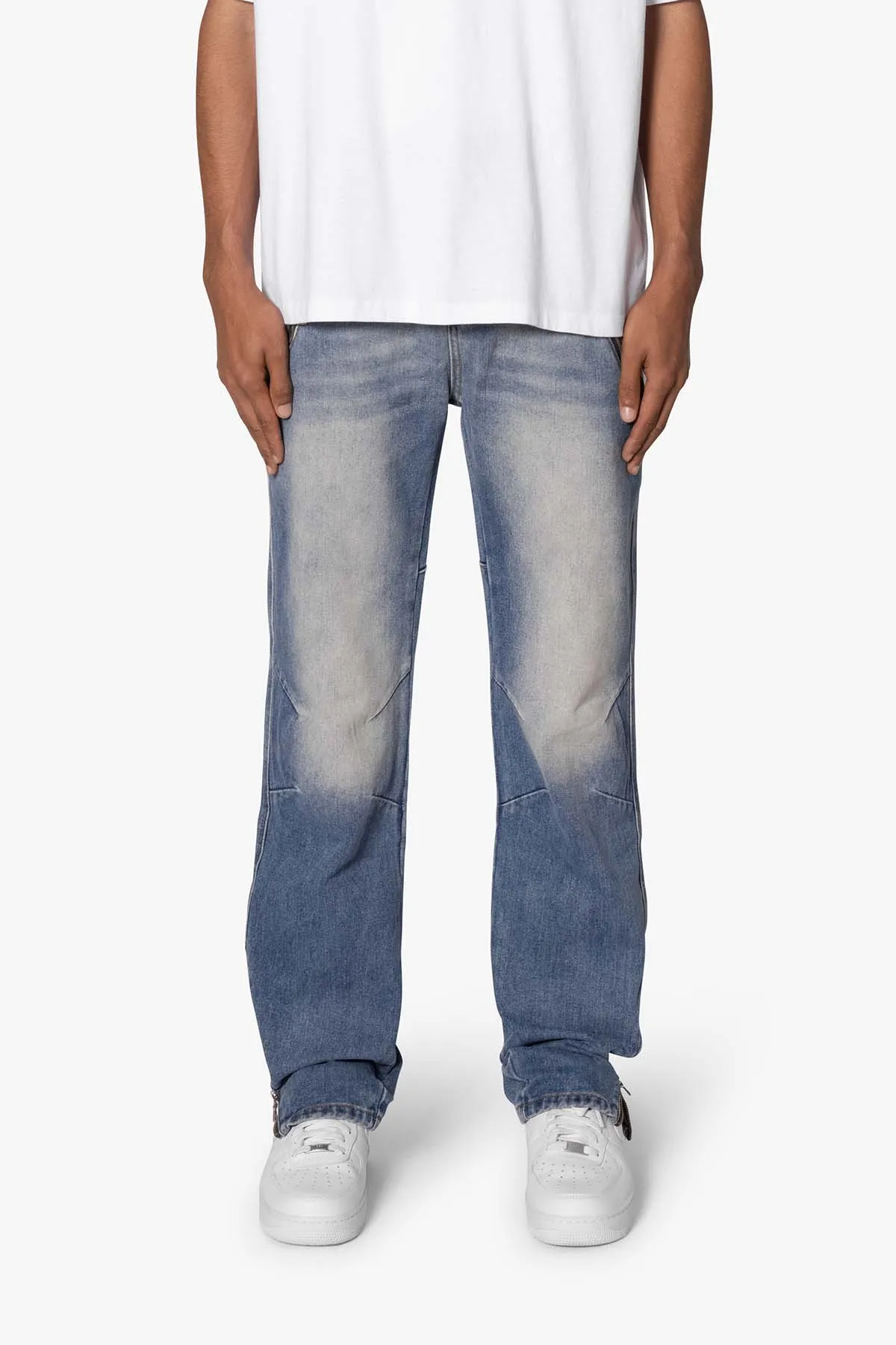 V628 Baggy Zipper Denim - Blue sold by MNML