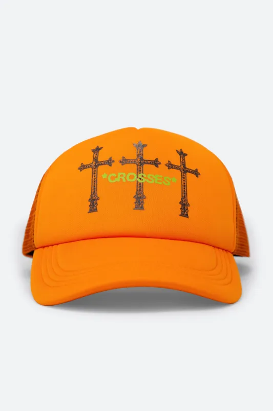 Crosses Trucker Cap - Orange sold by MNML